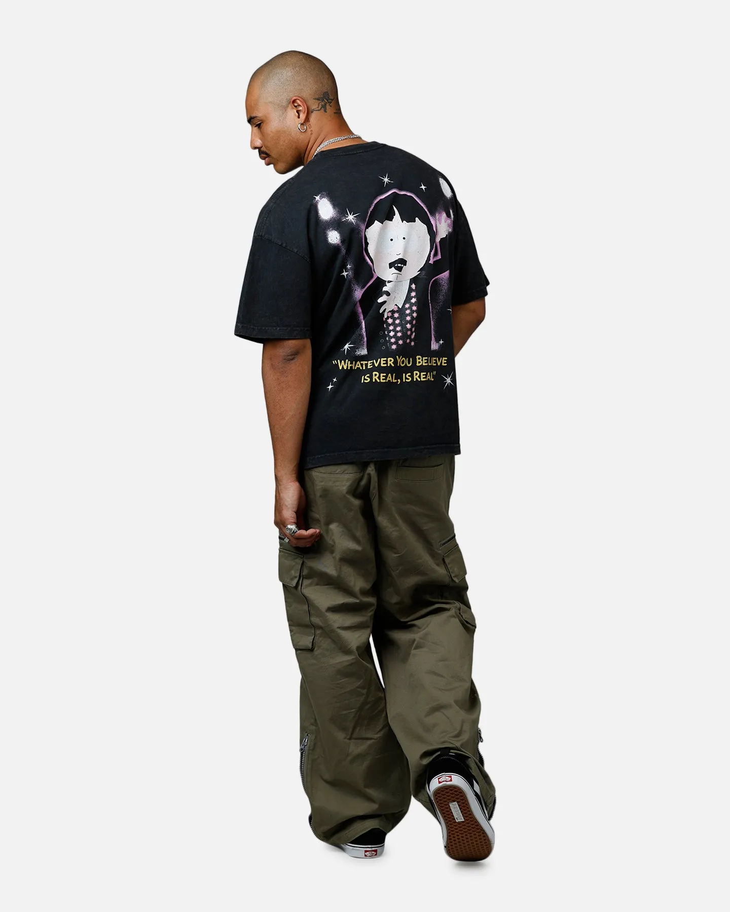 73 Studio The Amazing Randy Heavyweight T-Shirt Black Acidwash