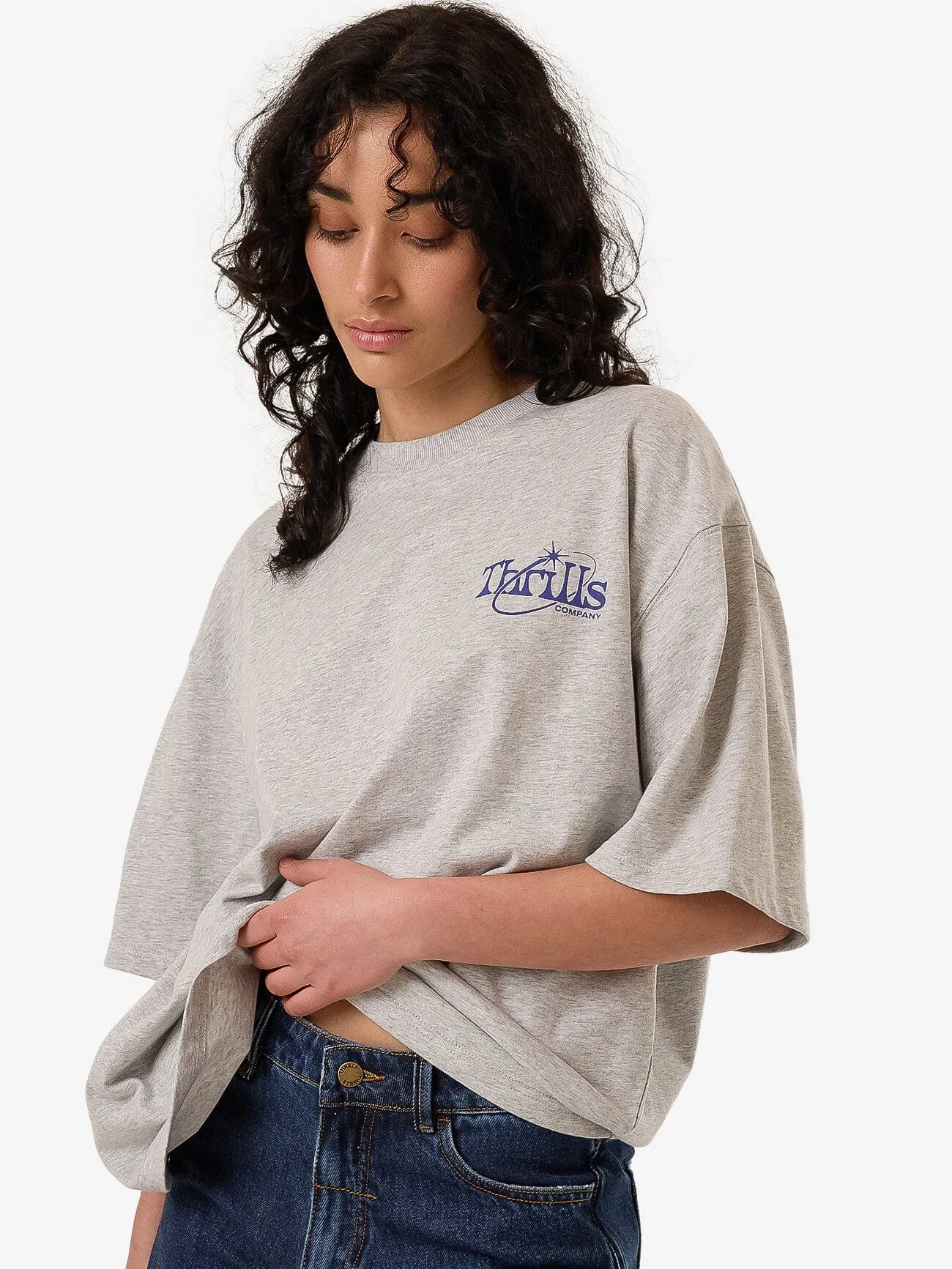 Ambient Connection Oversized Tee - Snow Marle
