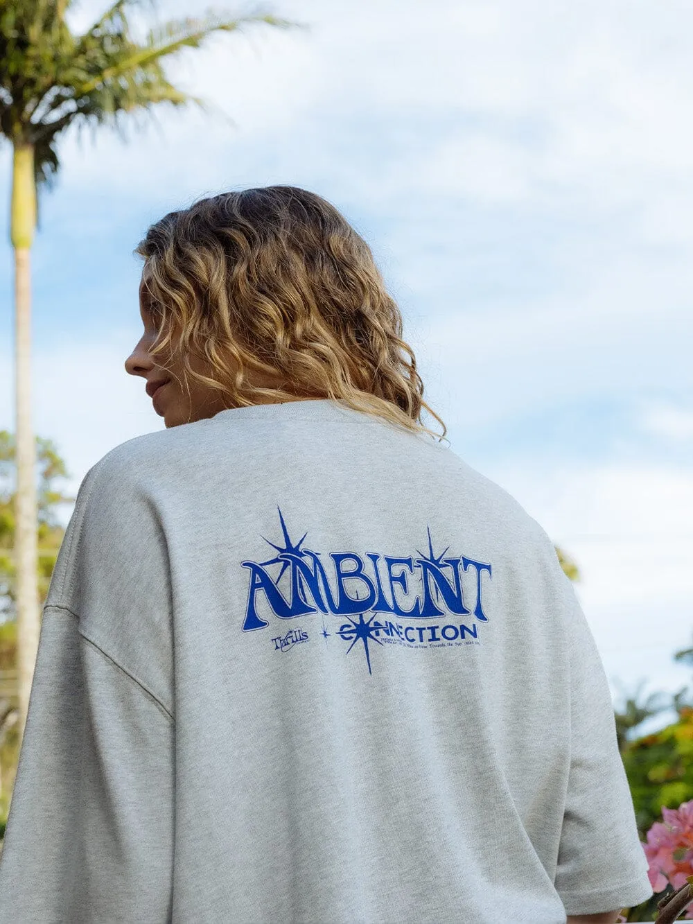 Ambient Connection Oversized Tee - Snow Marle
