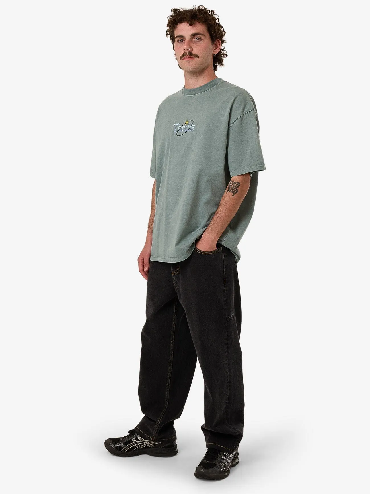 Ambient Connections Box Fit Oversize Tee - Chinois Green
