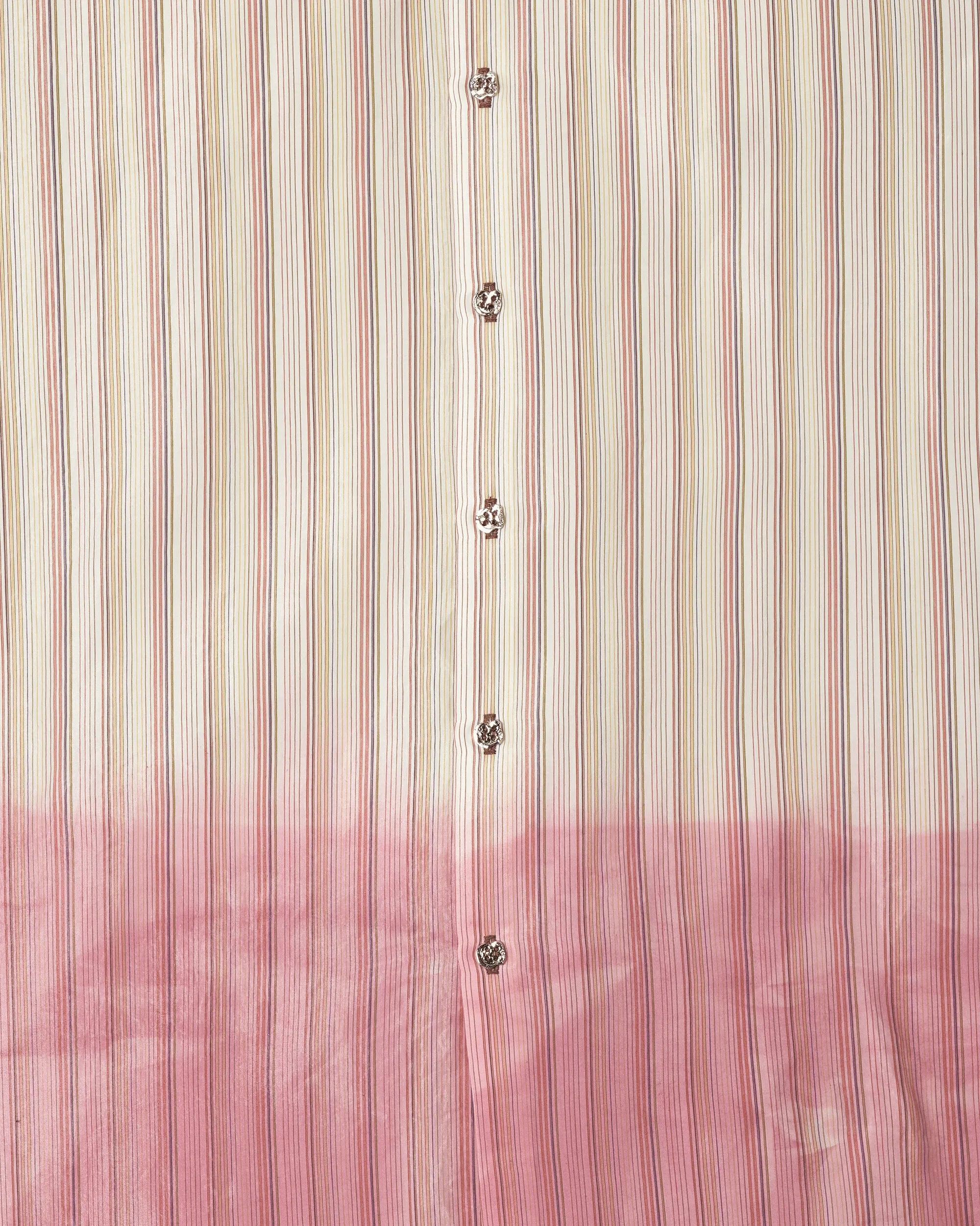 Andrea Dip-Dyed Hem Shirt Beige
