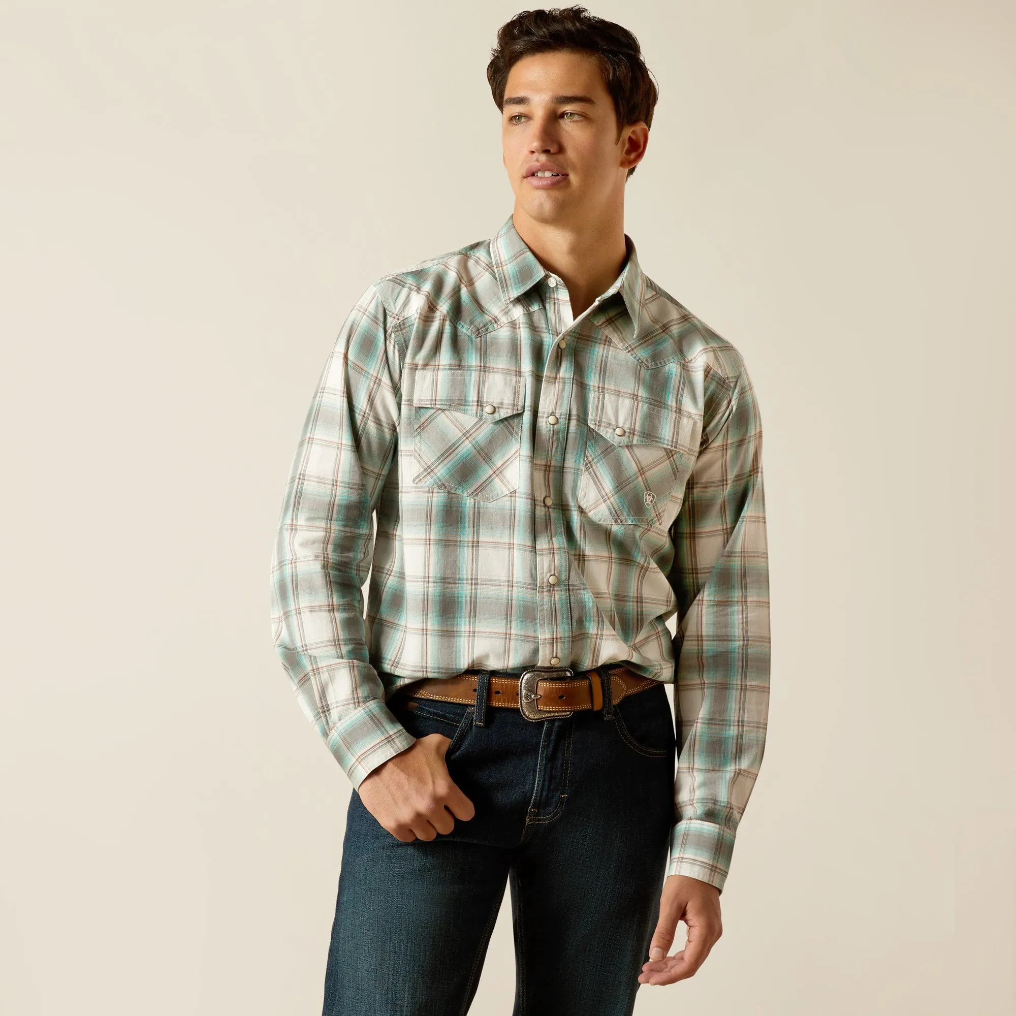 Ariat Mens 10051249 Hansai Retro Fit Shirt in Egret