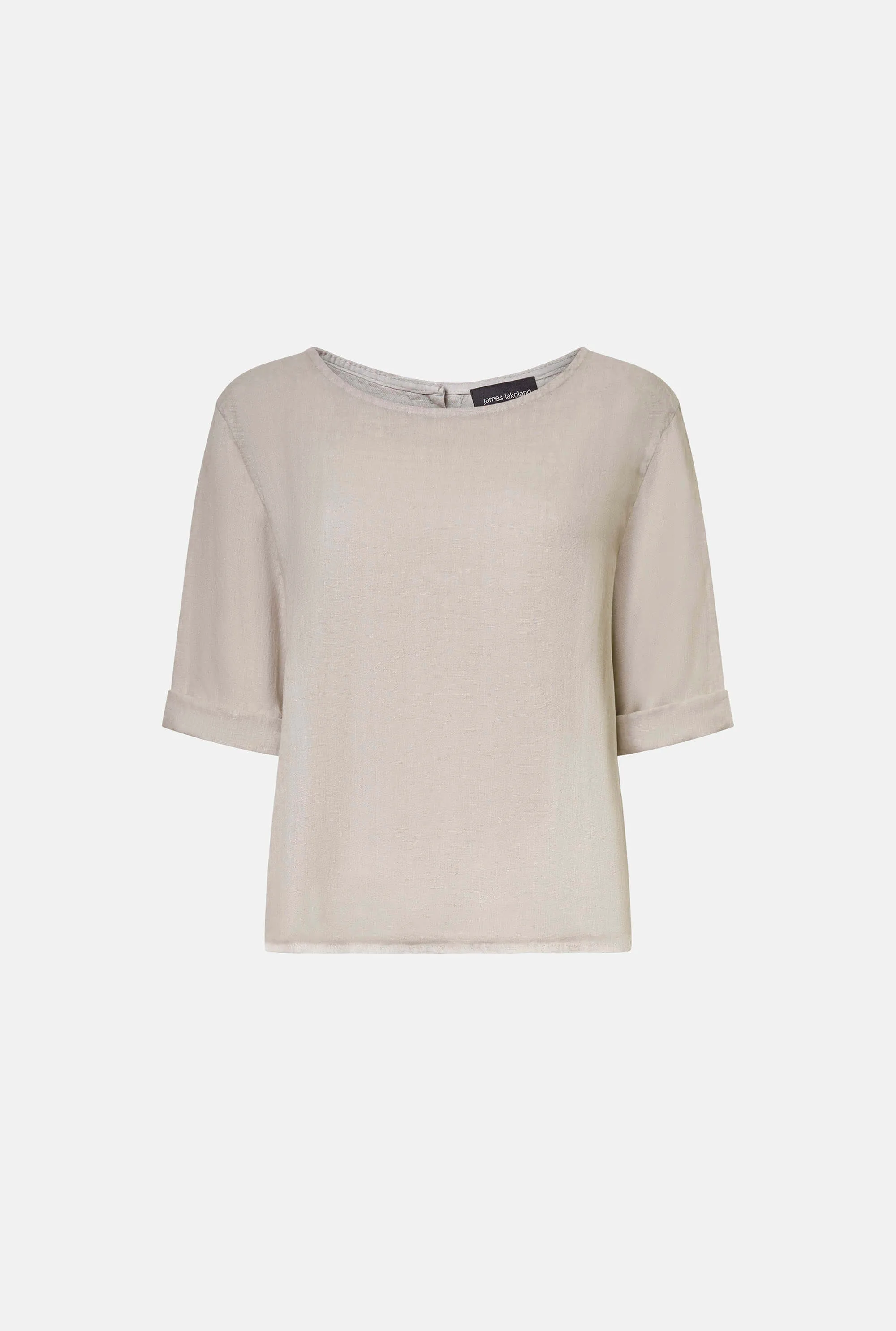 Back Buttoned Linen Top