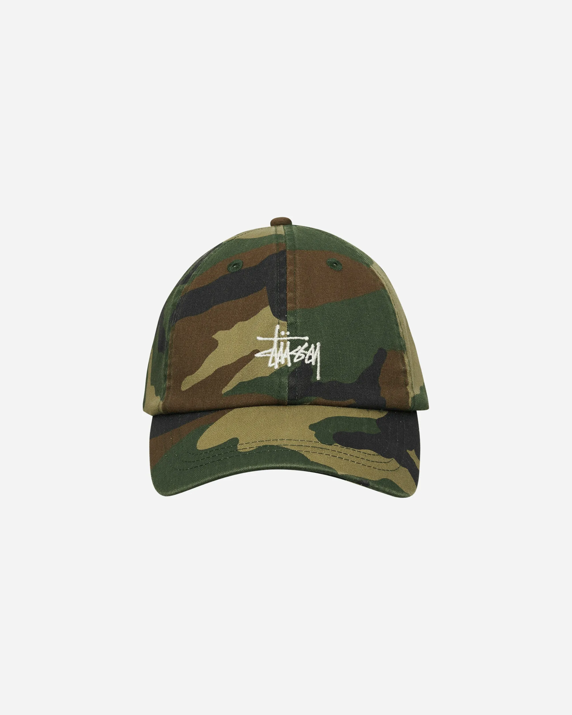 Basic Washed Cap Woodland Camo