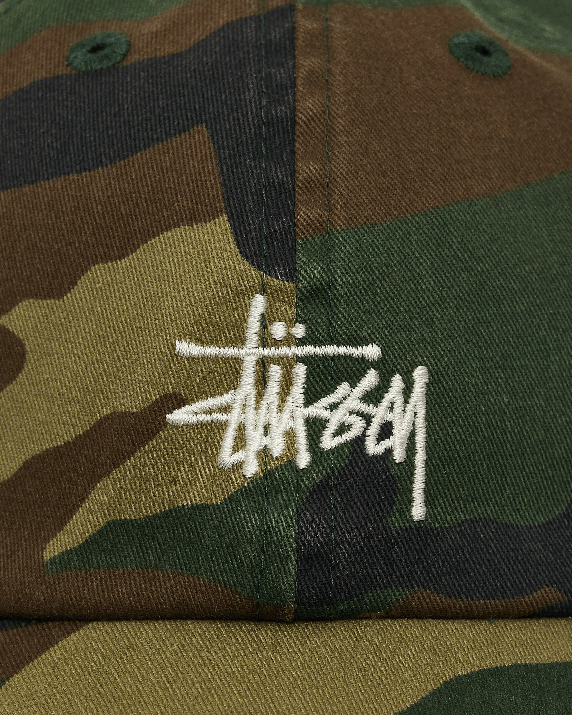 Basic Washed Cap Woodland Camo