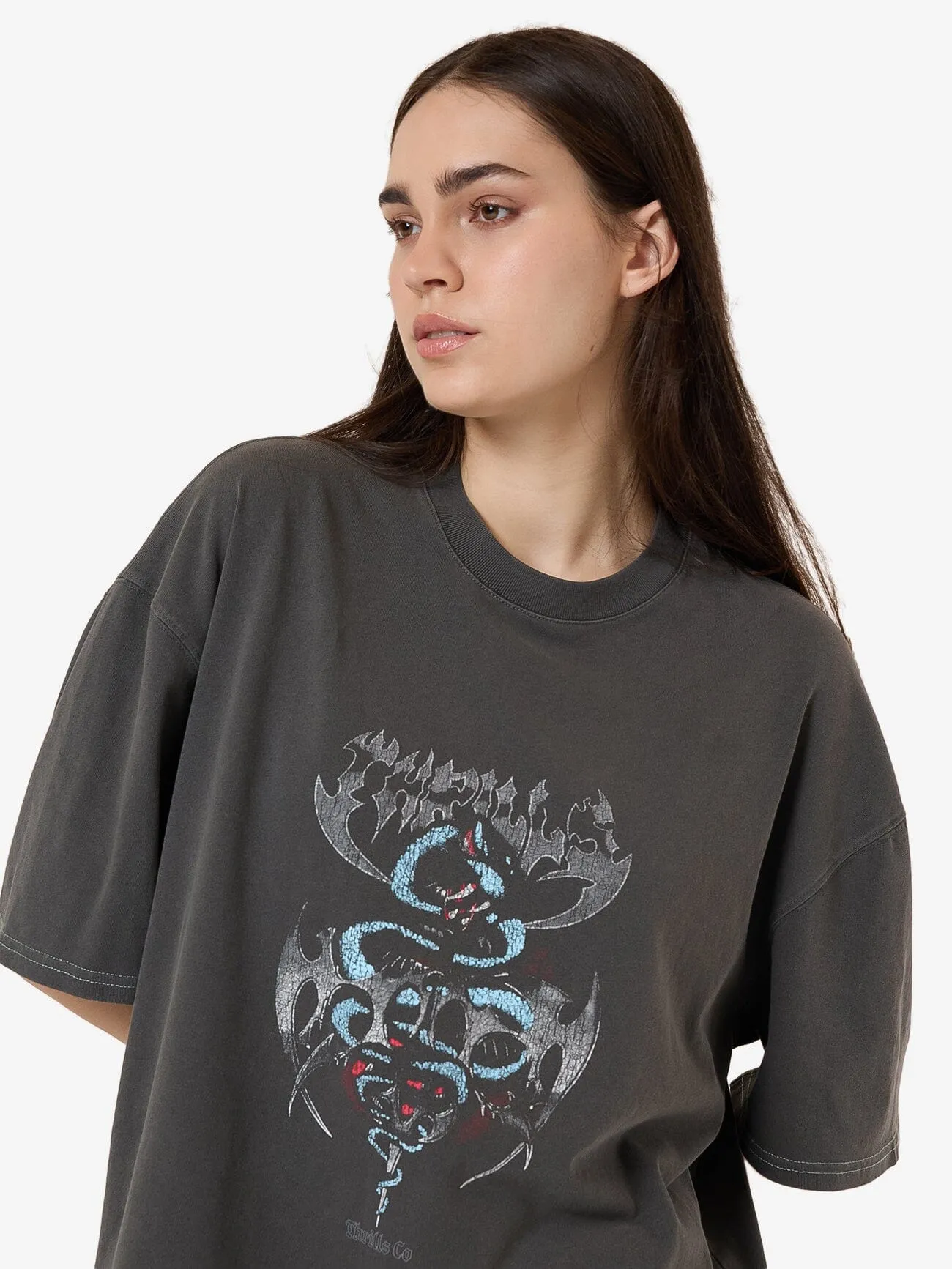 Bitter End Oversized Tee - Merch Black