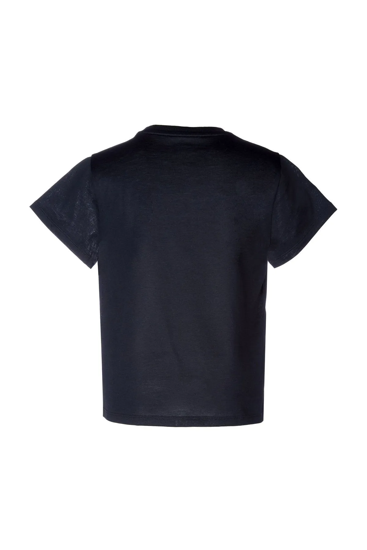BLACK EMBROIDERED T-SHIRT