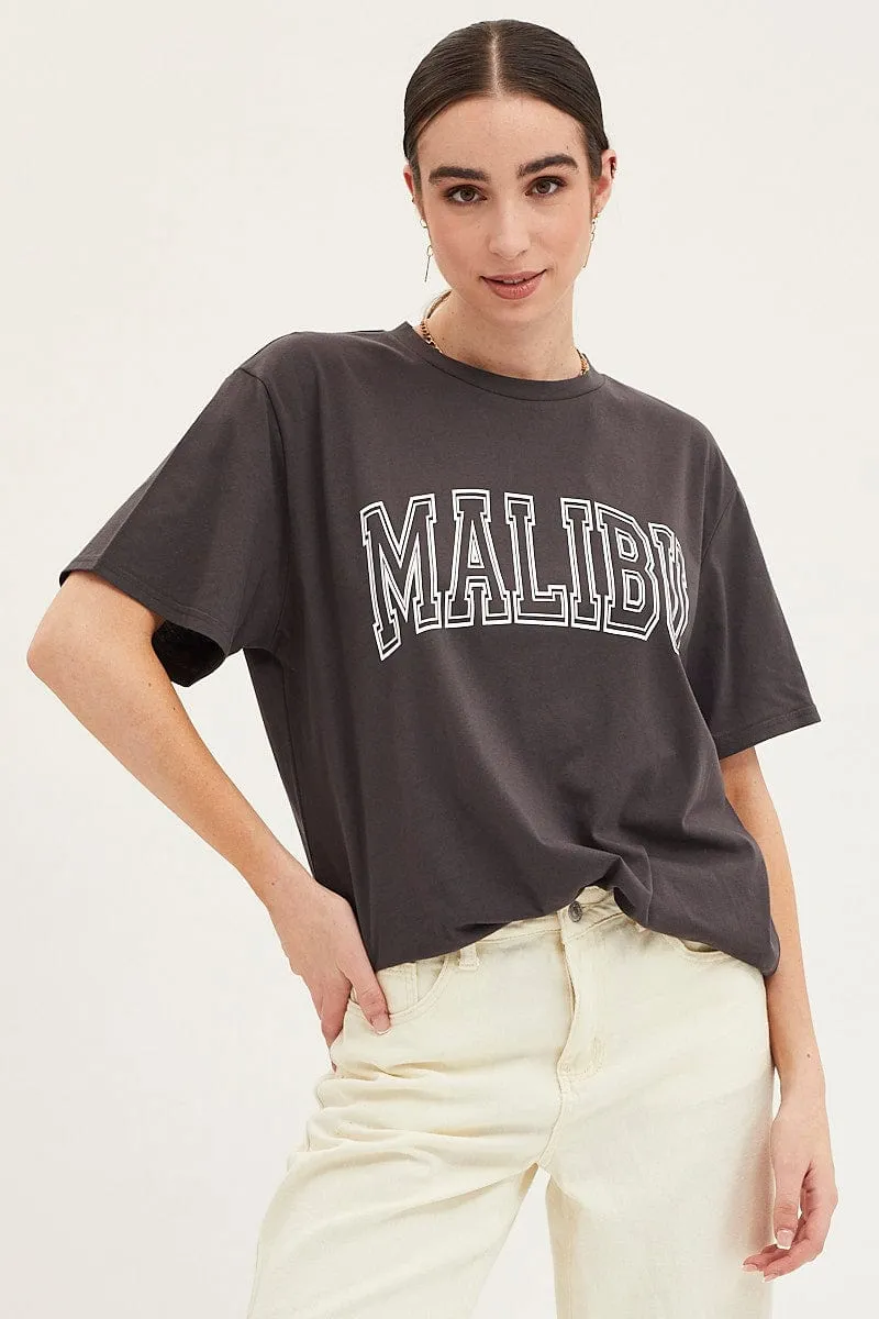 Black Graphic T Shirt