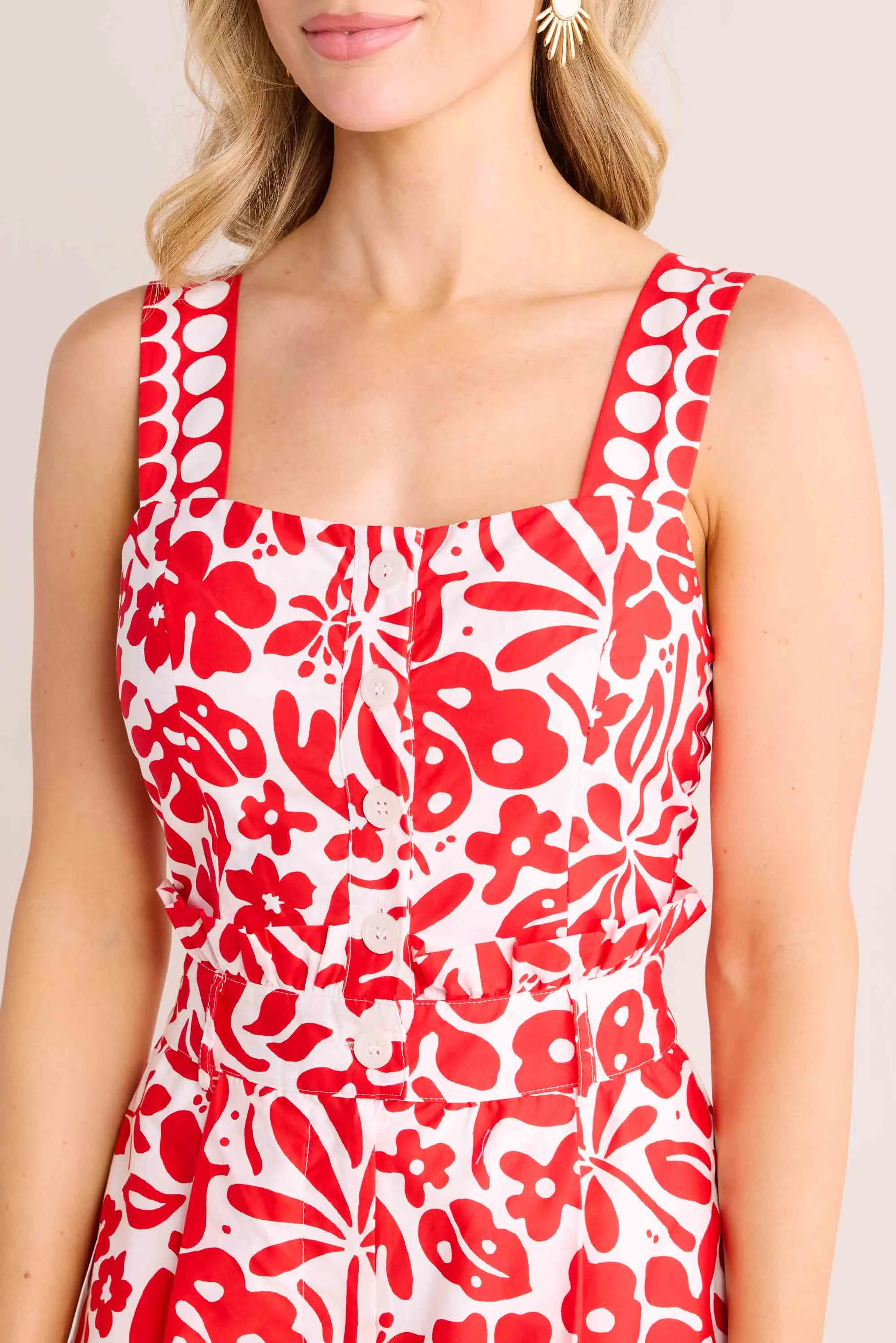 Brady Romper- Red