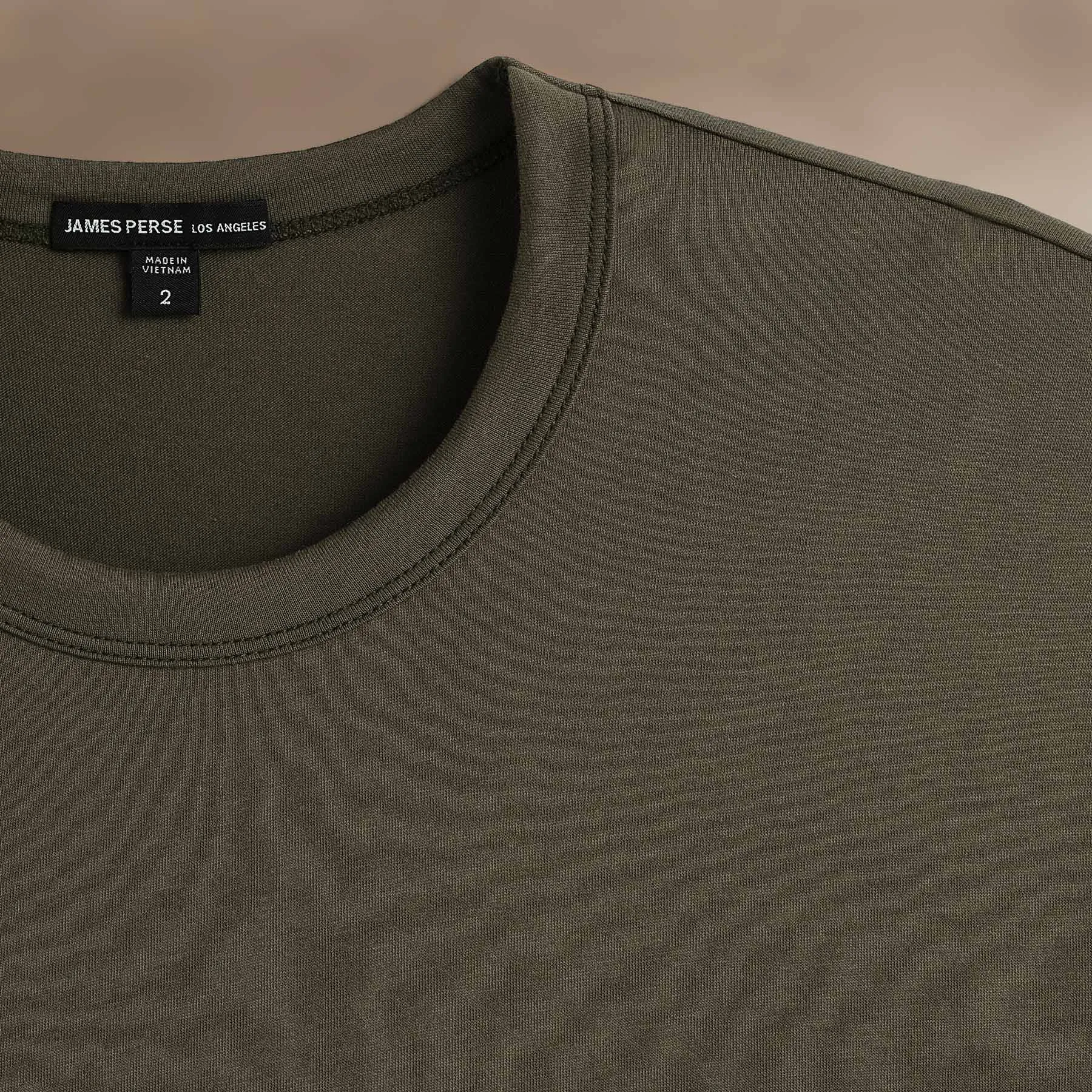 Brushed Lotus Crew - Army Green