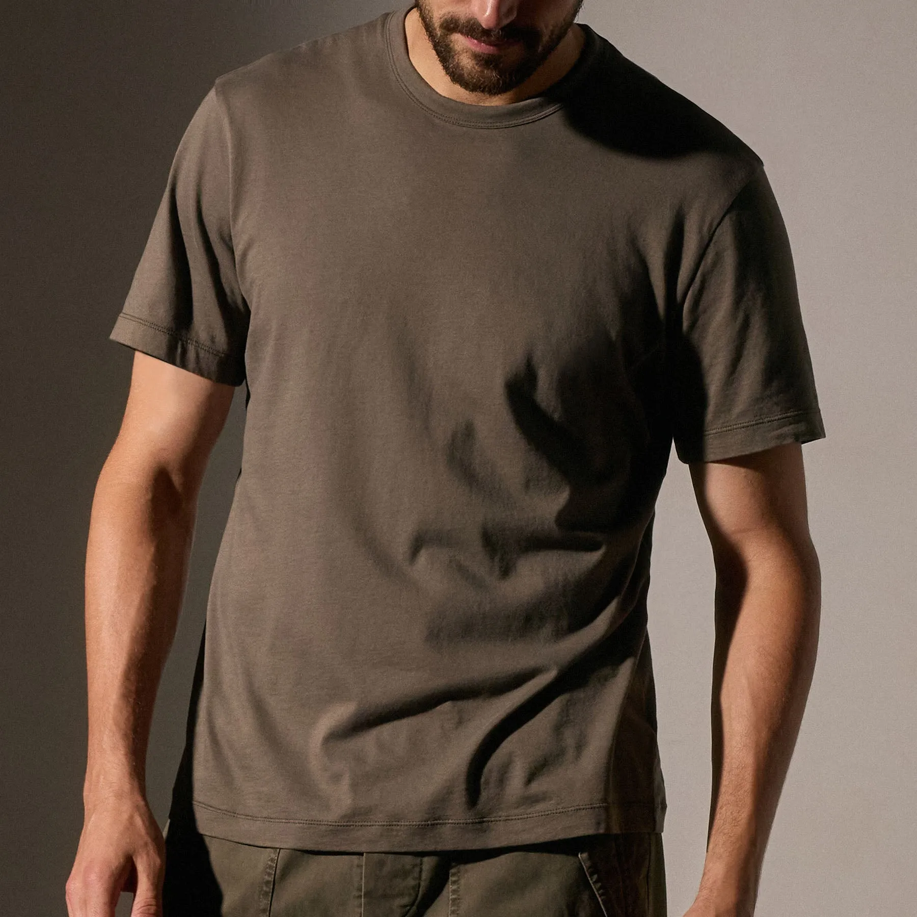 Brushed Lotus Crew - Army Green