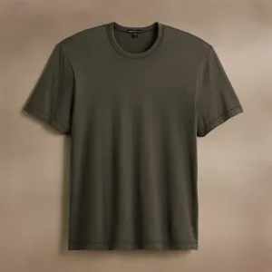 Brushed Lotus Crew - Army Green
