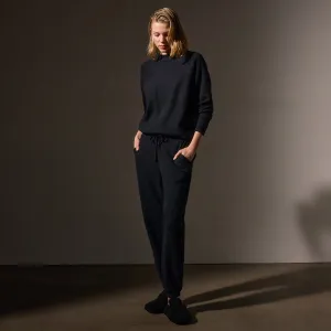 Brushed Thermal Sweat Pant - Black