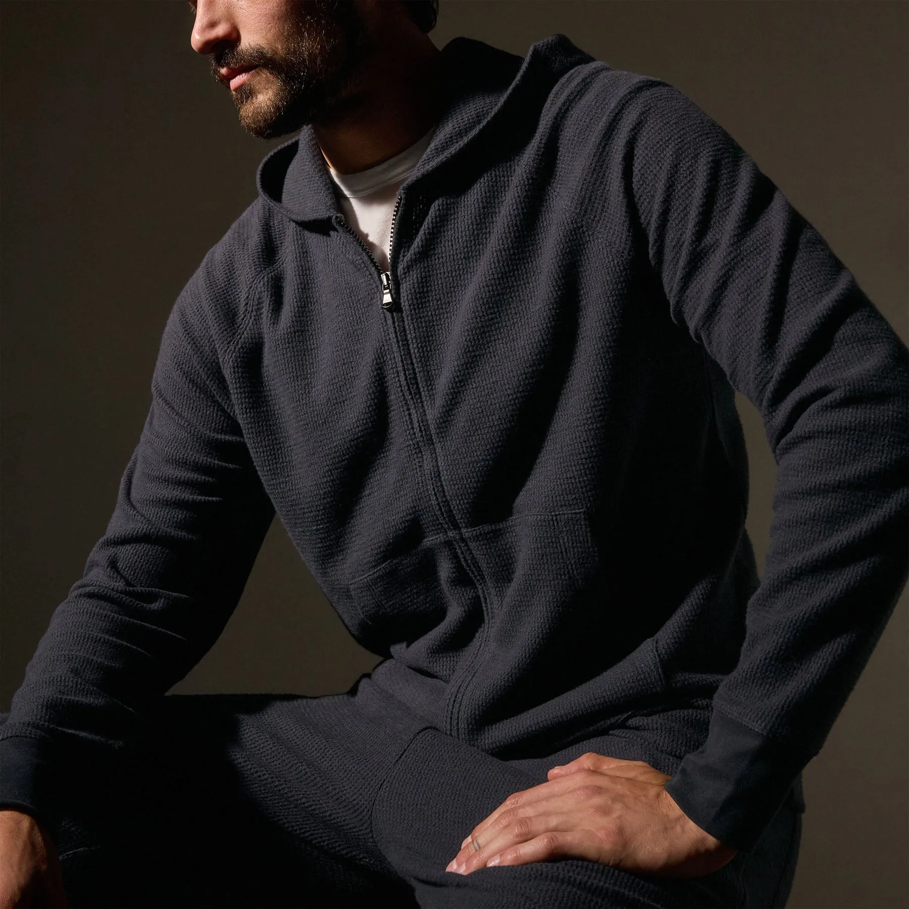 Brushed Thermal Zip Up - Magma