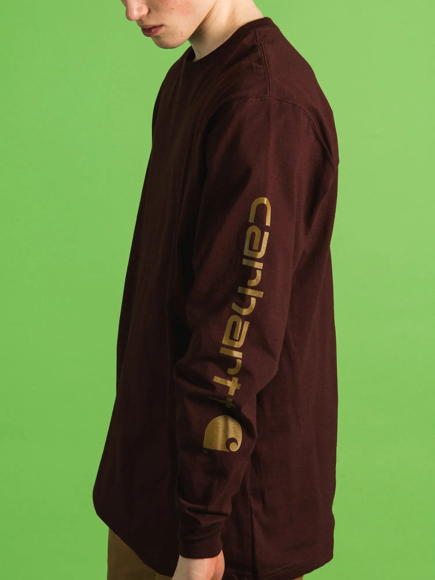 CARHARTT LONG SLEEVE LOGO SLEEVE GRAPHIC TEE