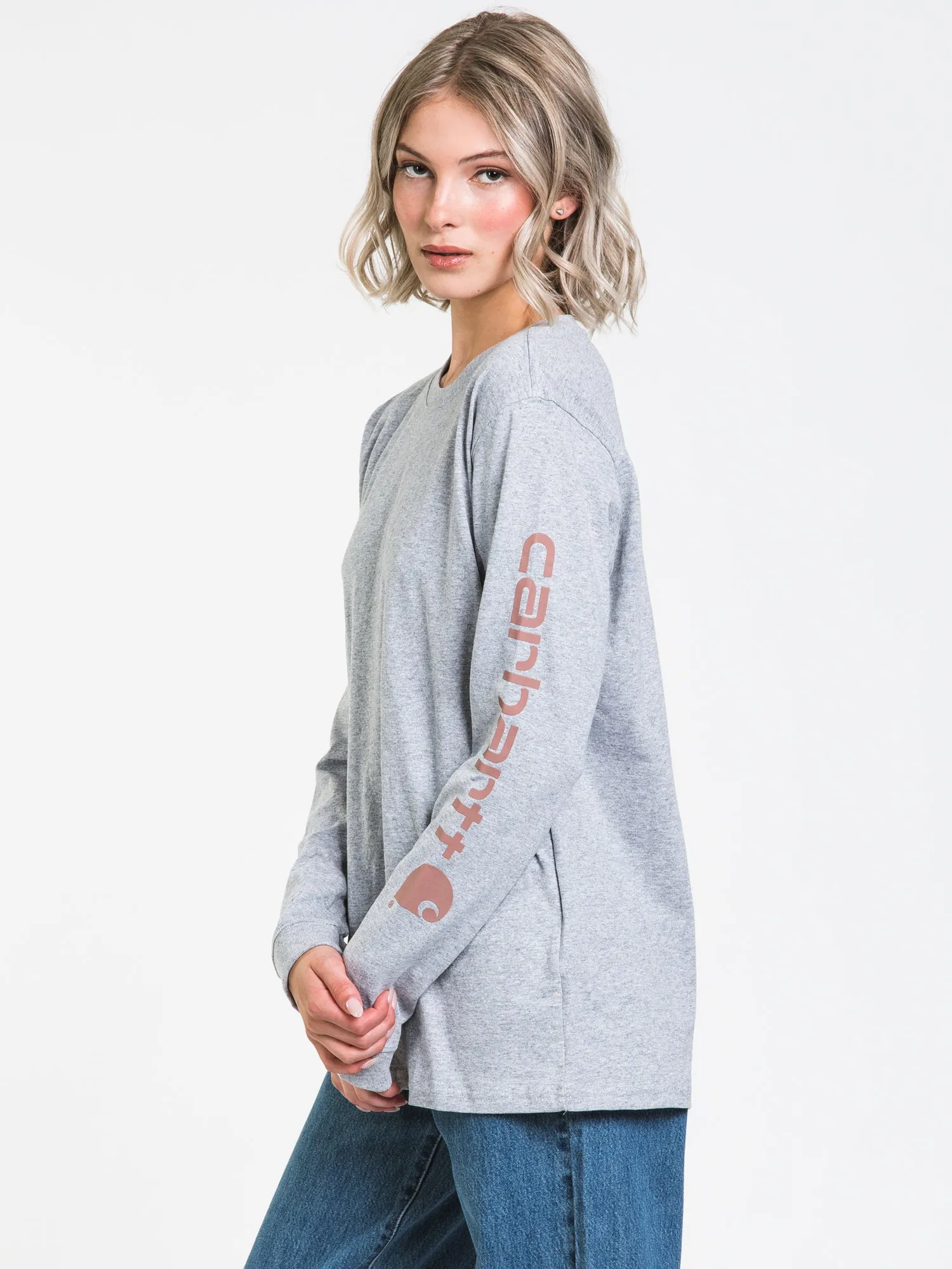 CARHARTT SLEEVE LOGO LONG SLEEVE TEE  - CLEARANCE
