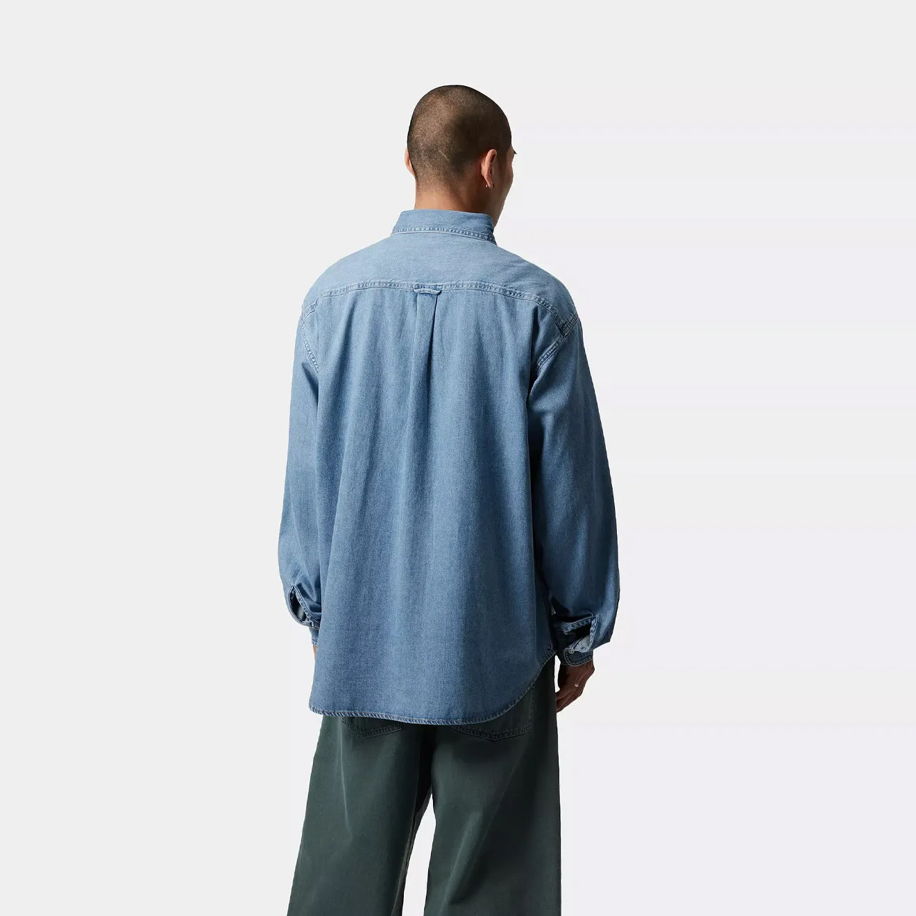 Carhartt WIP L/S Lucas Shirt Blue Bleached