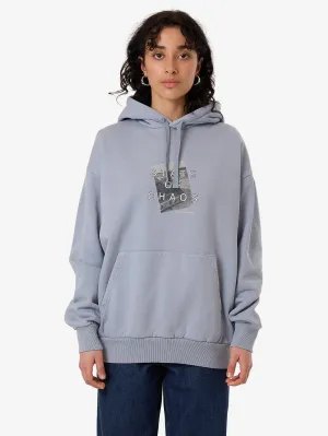 Chaotic Growth Slouch Hood - Ashley Blue