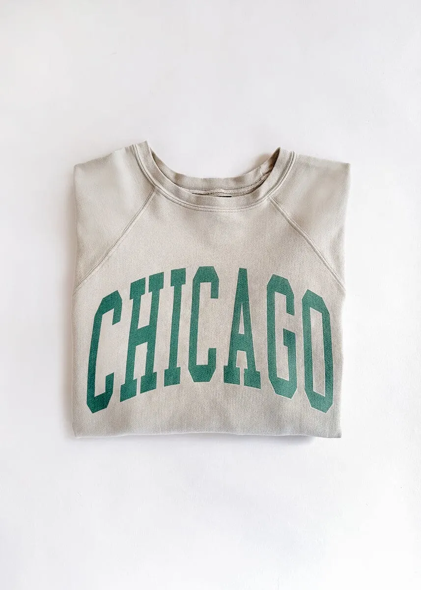 Chicago Classic Crew Sweatshirt – Vintage Feather & Green