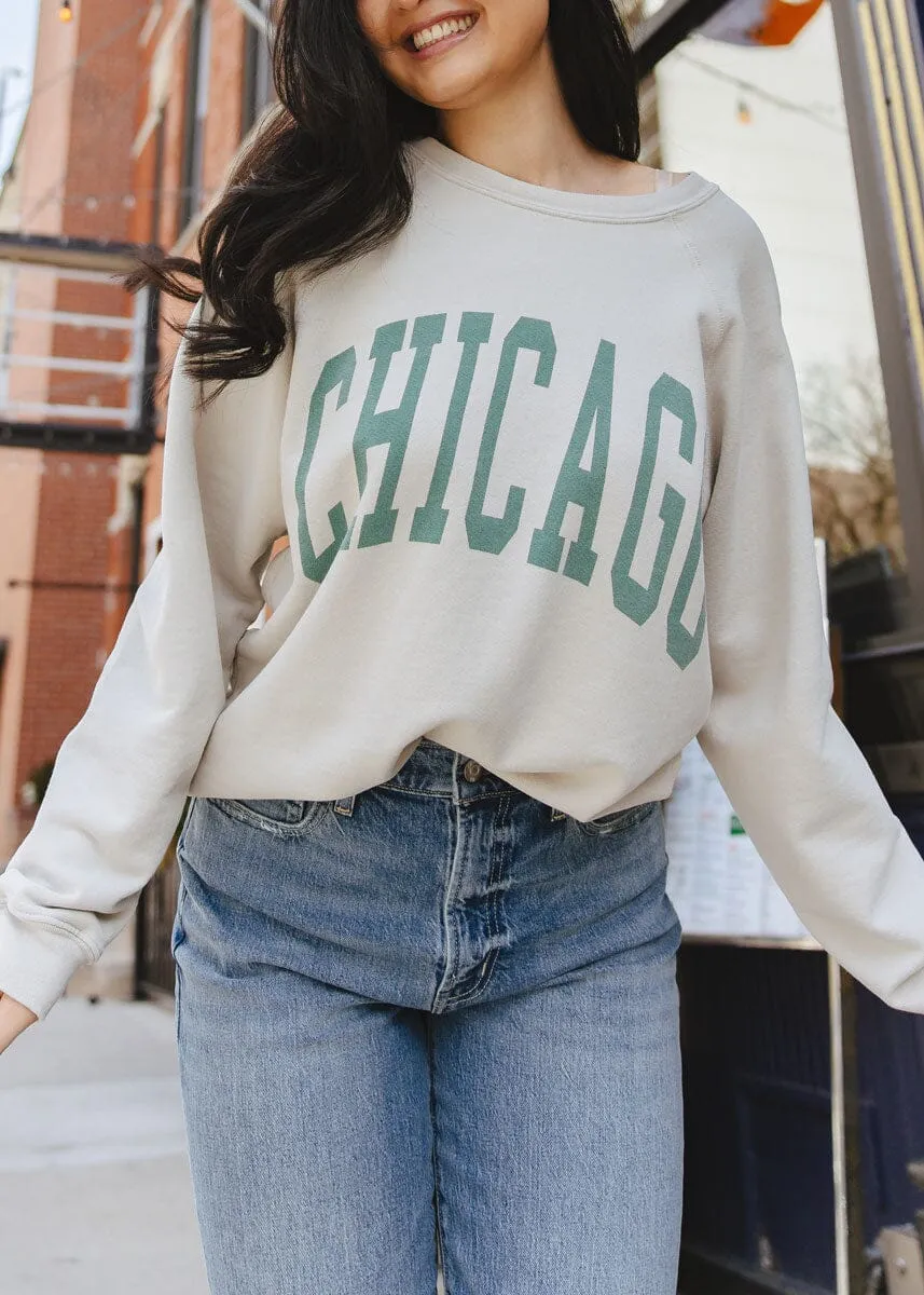 Chicago Classic Crew Sweatshirt – Vintage Feather & Green