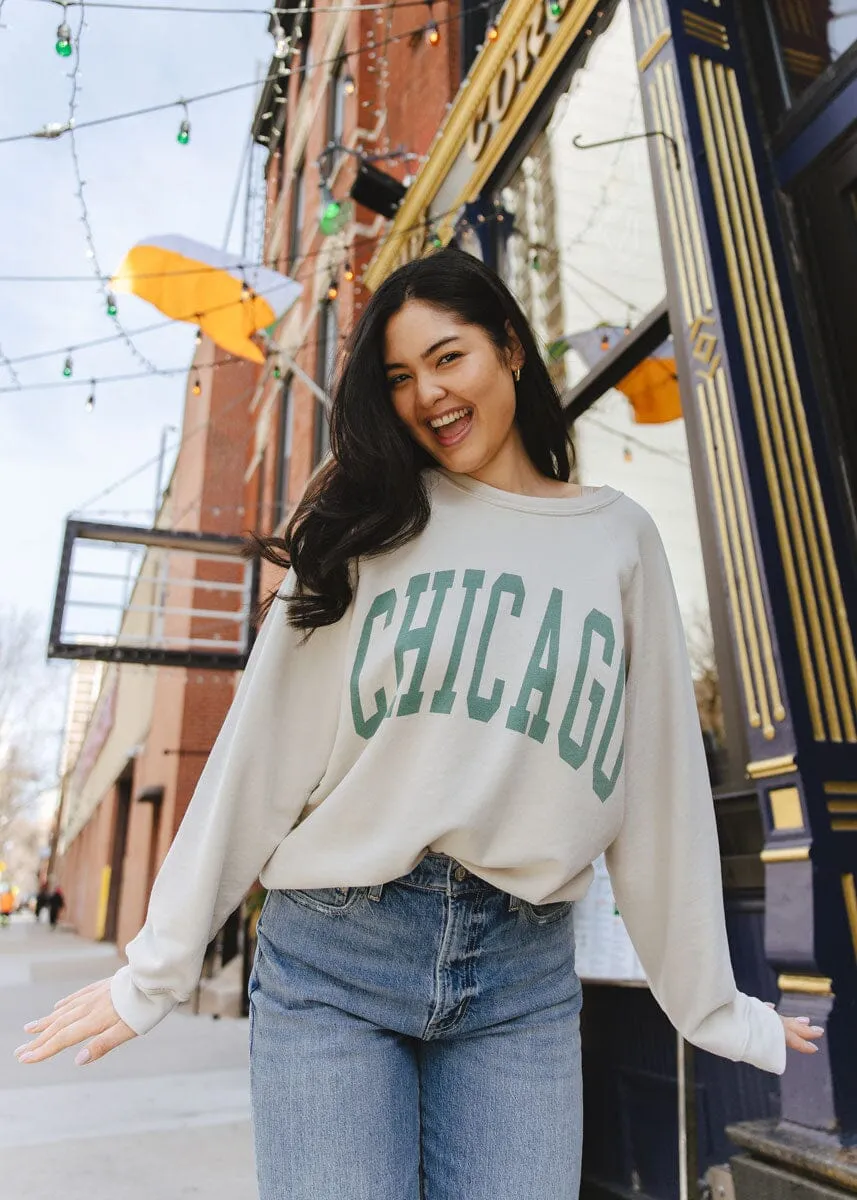 Chicago Classic Crew Sweatshirt – Vintage Feather & Green