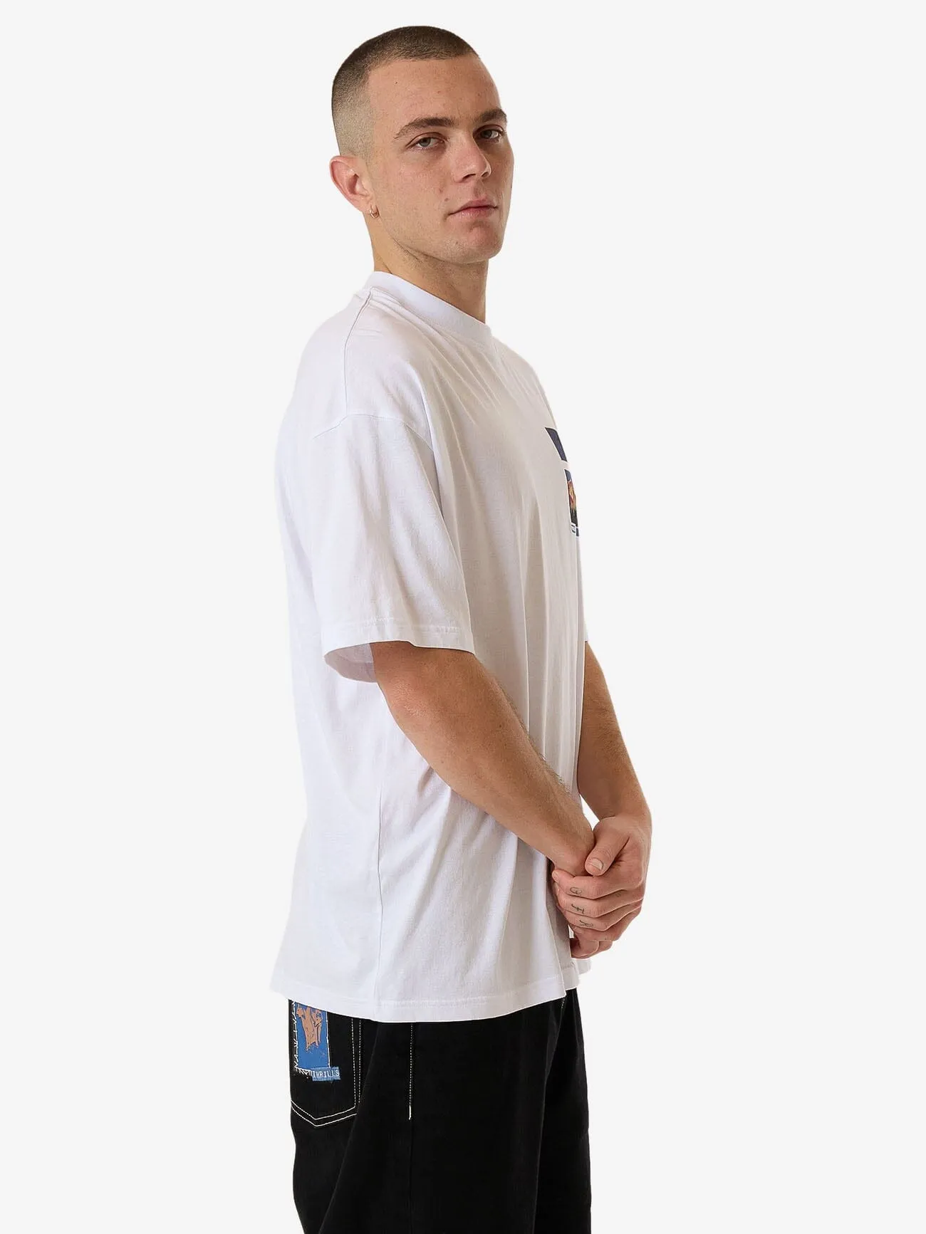 Come & Believe Box Fit Oversize Tee - White