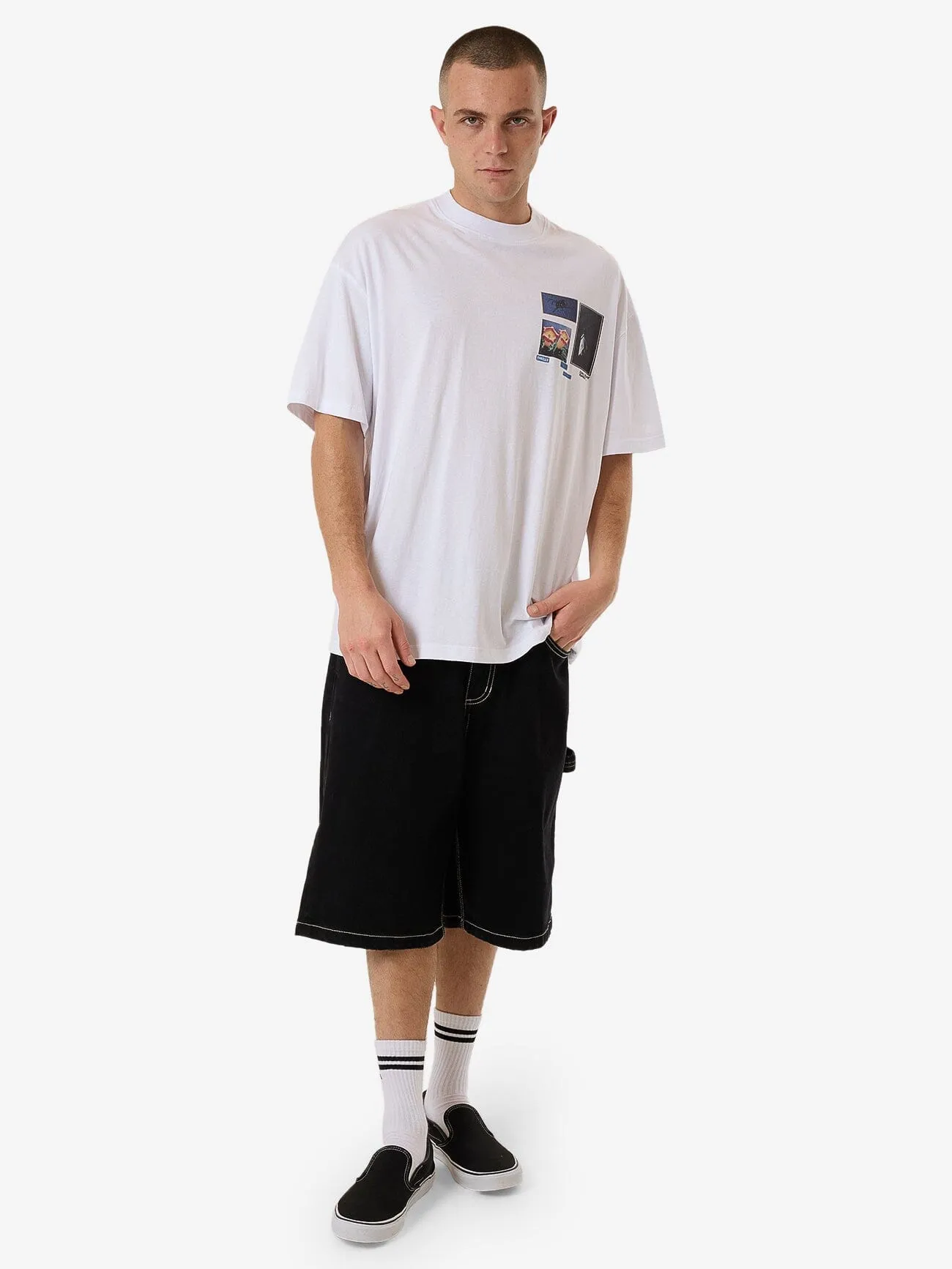 Come & Believe Box Fit Oversize Tee - White