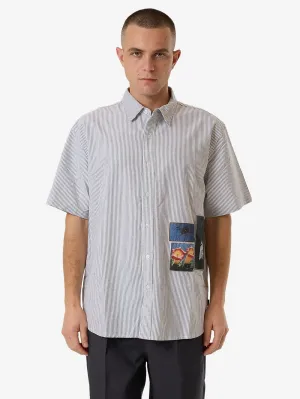 Come & Believe Short Sleeve Shirt - Jasper Green Stripe