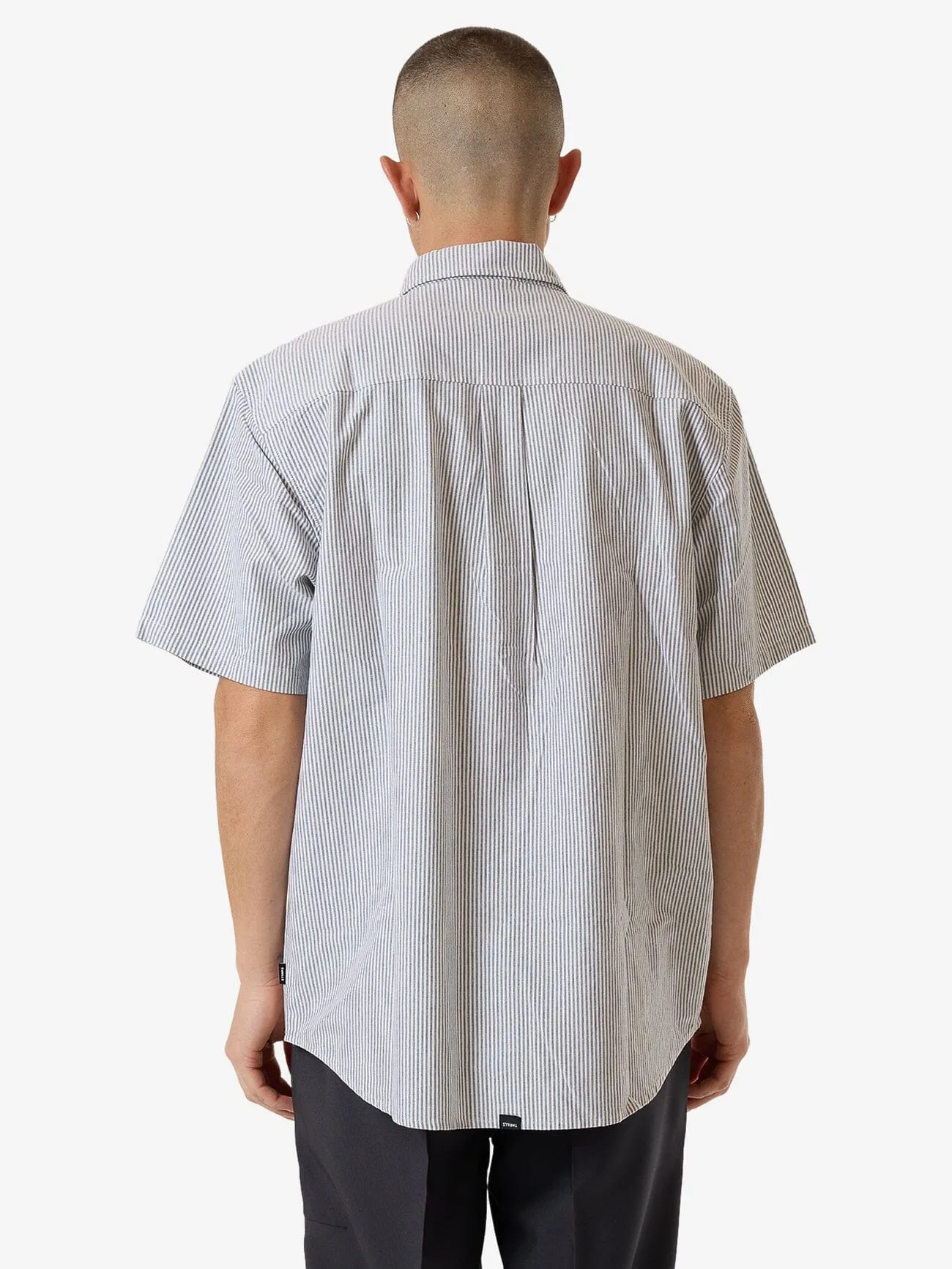 Come & Believe Short Sleeve Shirt - Jasper Green Stripe