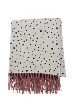 Conclan Blanket Scarf in Red Multi Cashmere