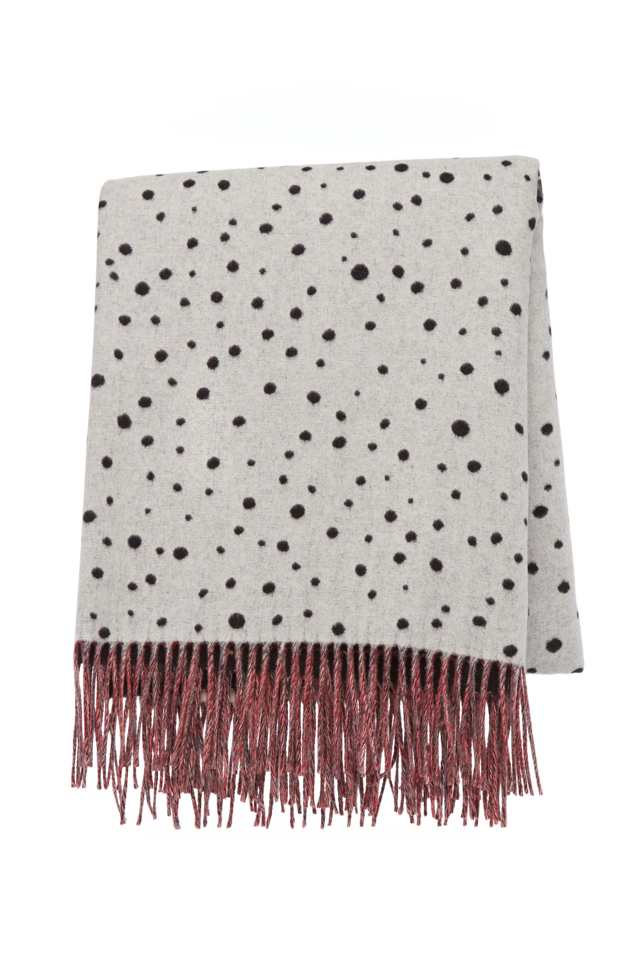 Conclan Blanket Scarf in Red Multi Cashmere