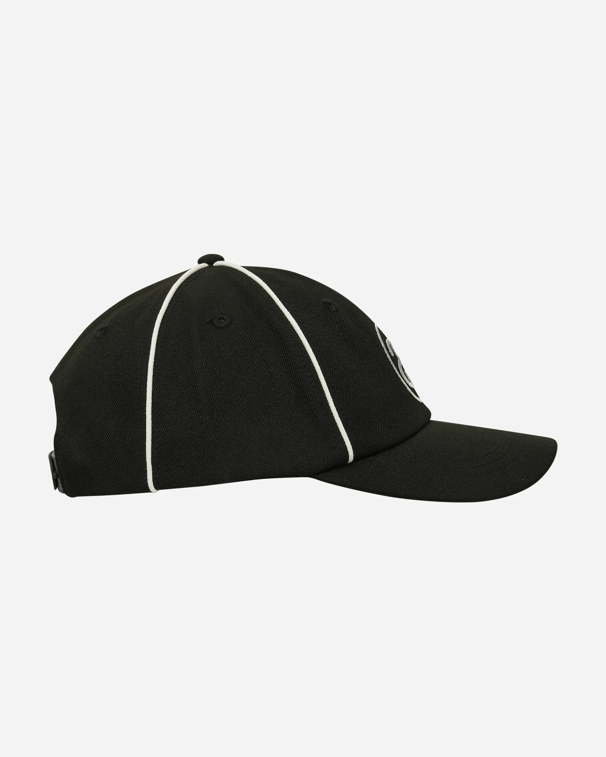 Contrast Piping Snapback Cap Black