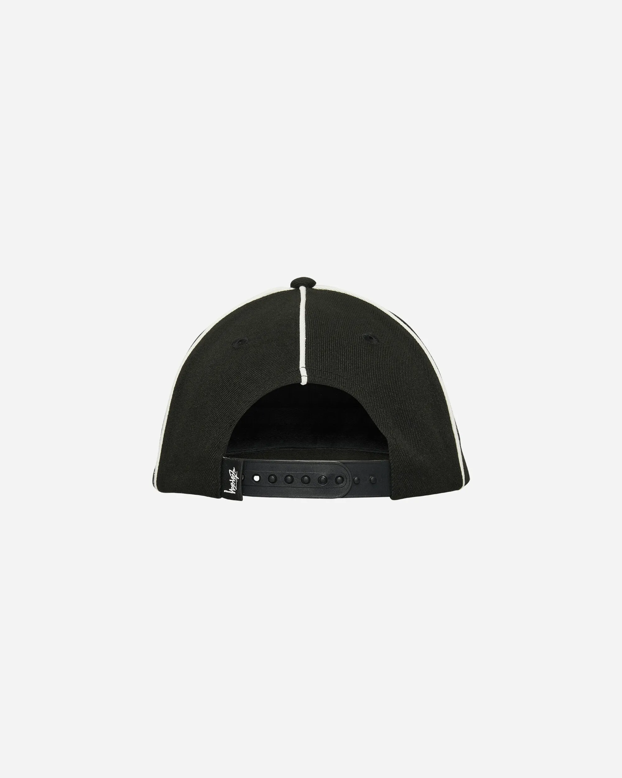 Contrast Piping Snapback Cap Black