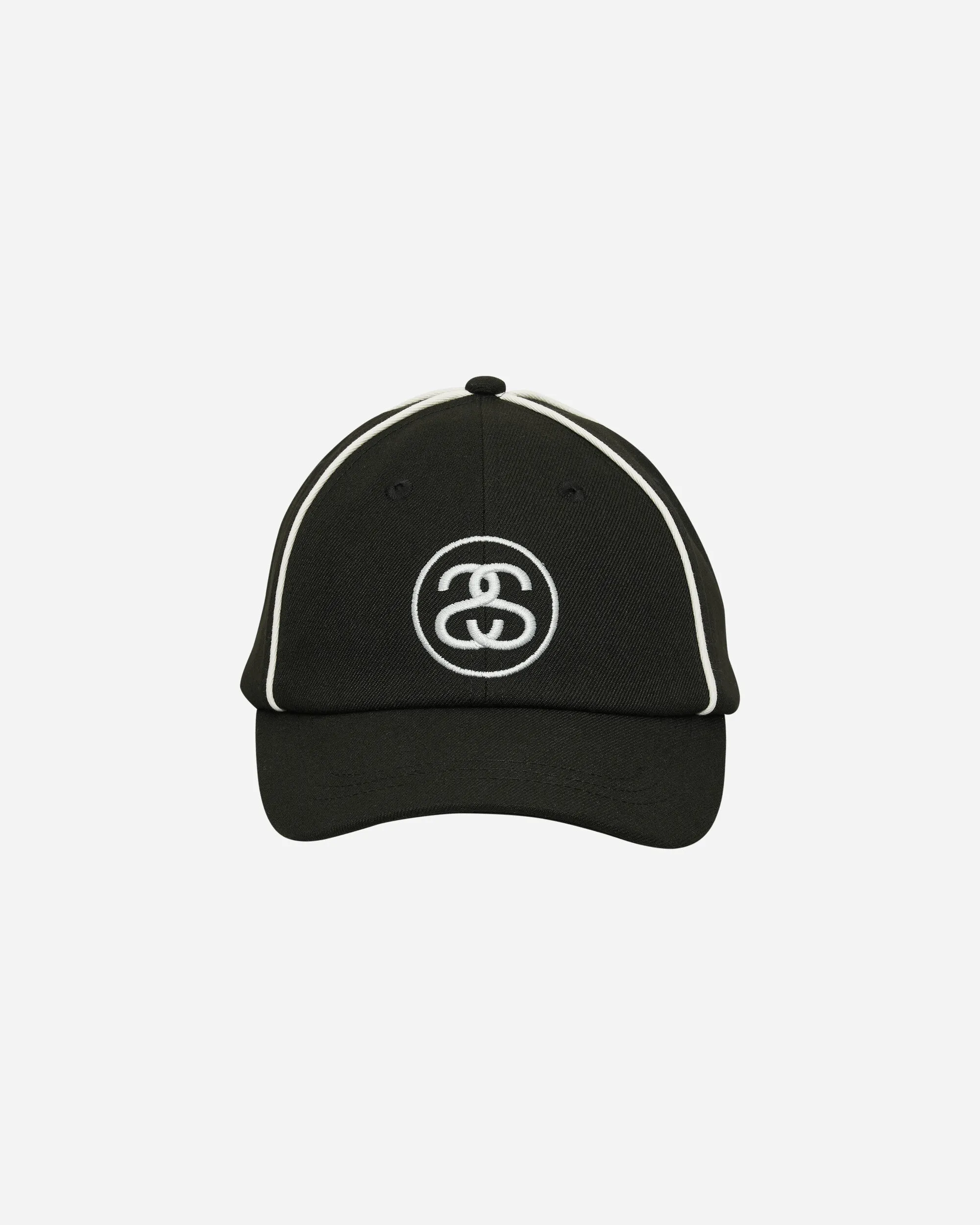 Contrast Piping Snapback Cap Black