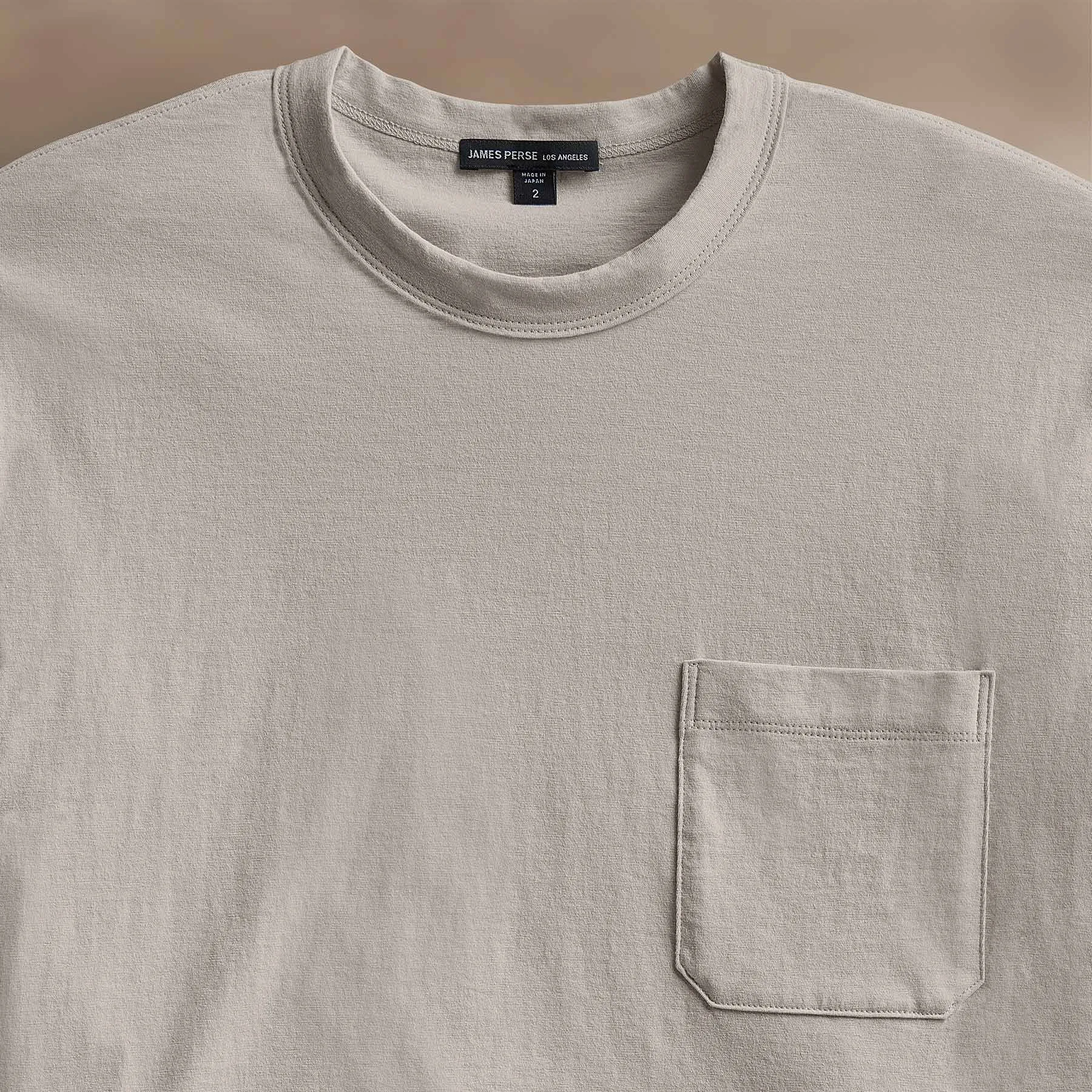 Cotton Linen Pocket Tee - Salt
