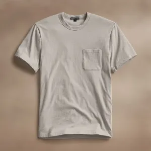 Cotton Linen Pocket Tee - Salt