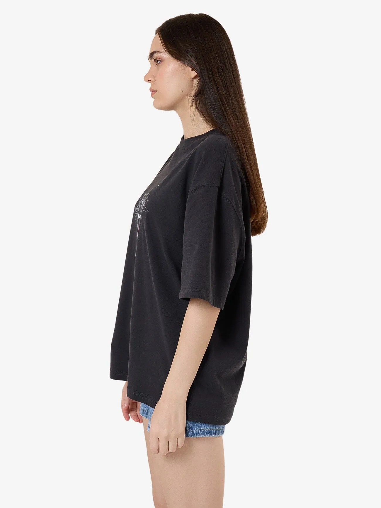 Deadly Pursuit Oversized Tee - Washed Black