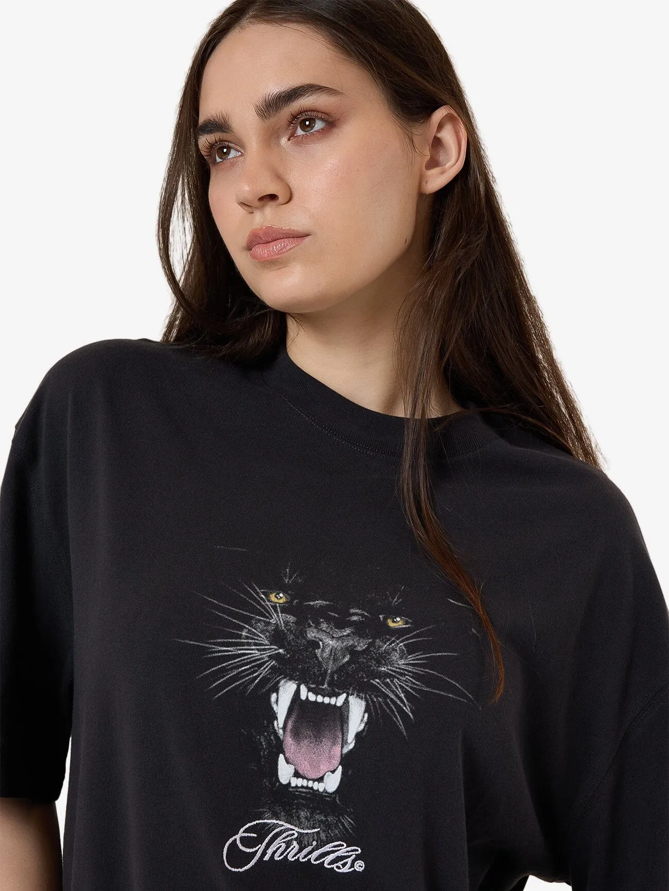 Deadly Pursuit Oversized Tee - Washed Black