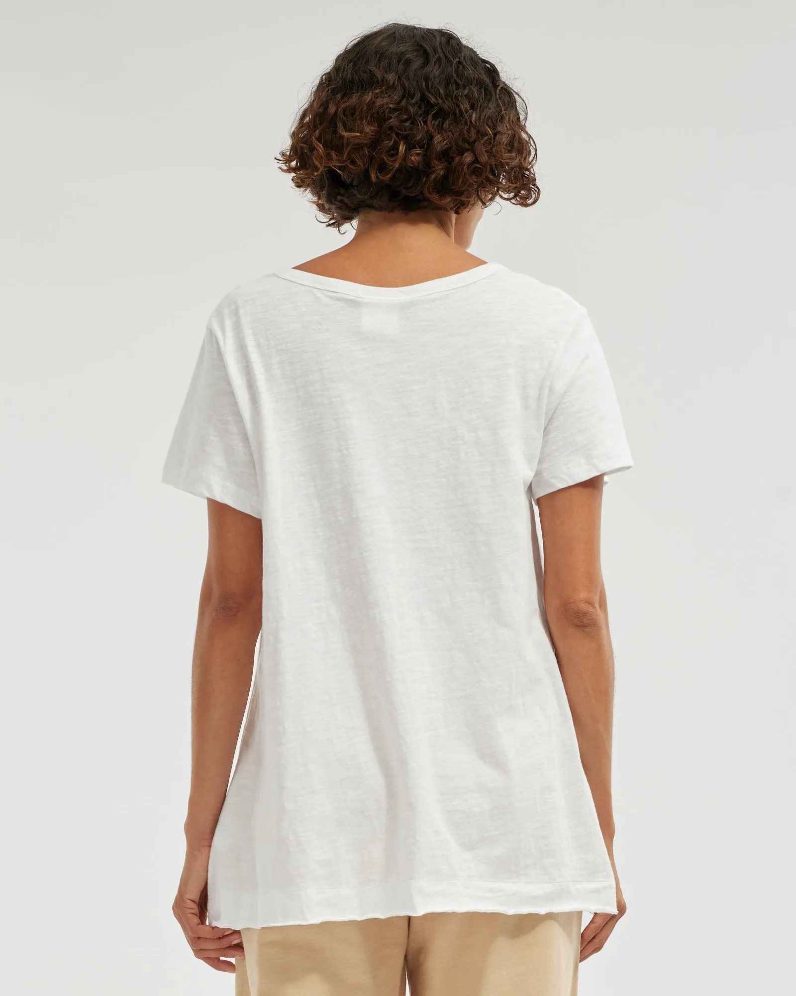 Diana Longline Tee - White