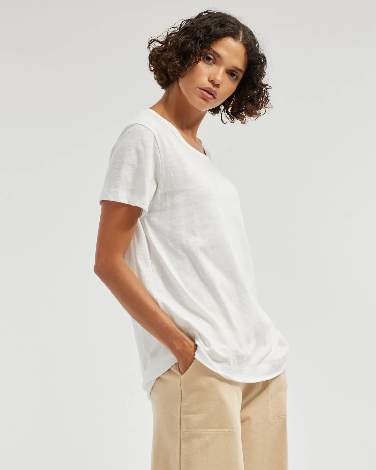 Diana Longline Tee - White