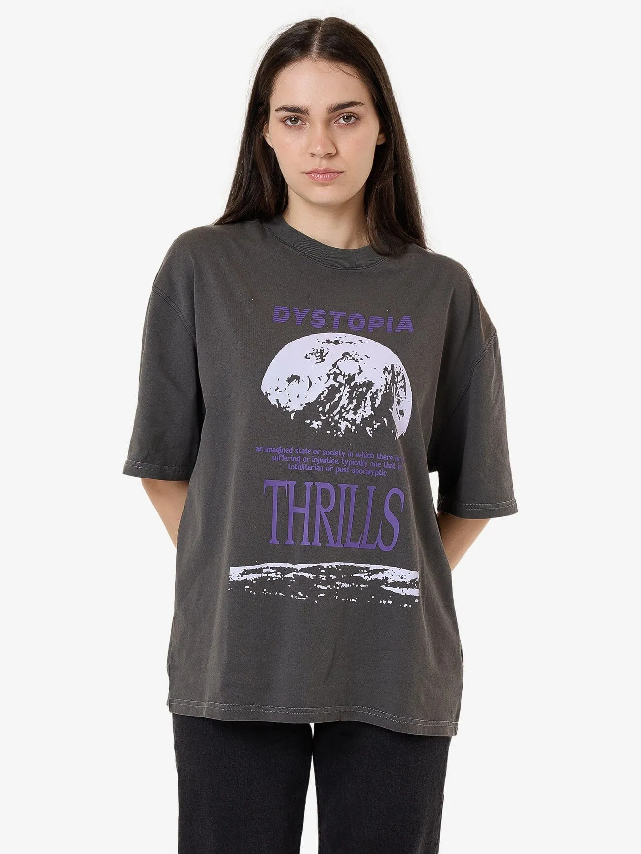 Dystopia Oversized Tee - Merch Black
