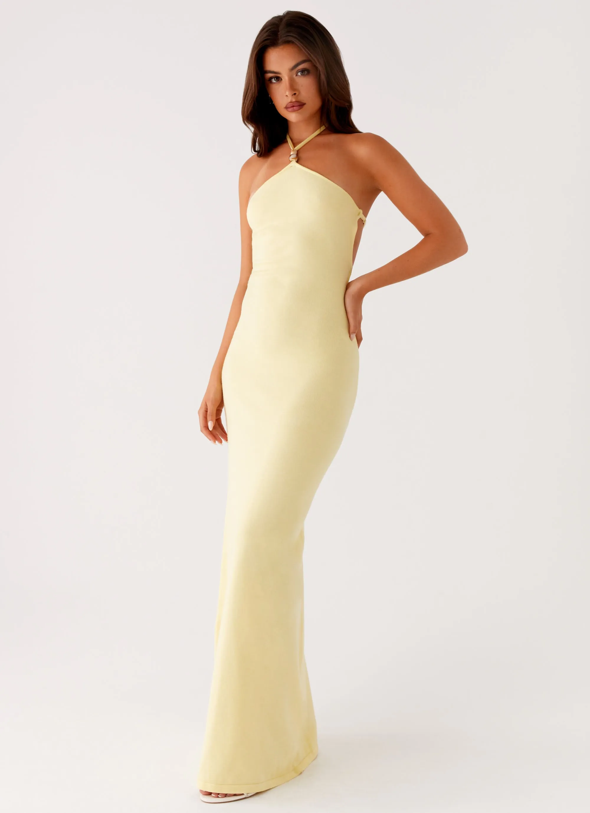 Elisha Knit Maxi Dress - Yellow