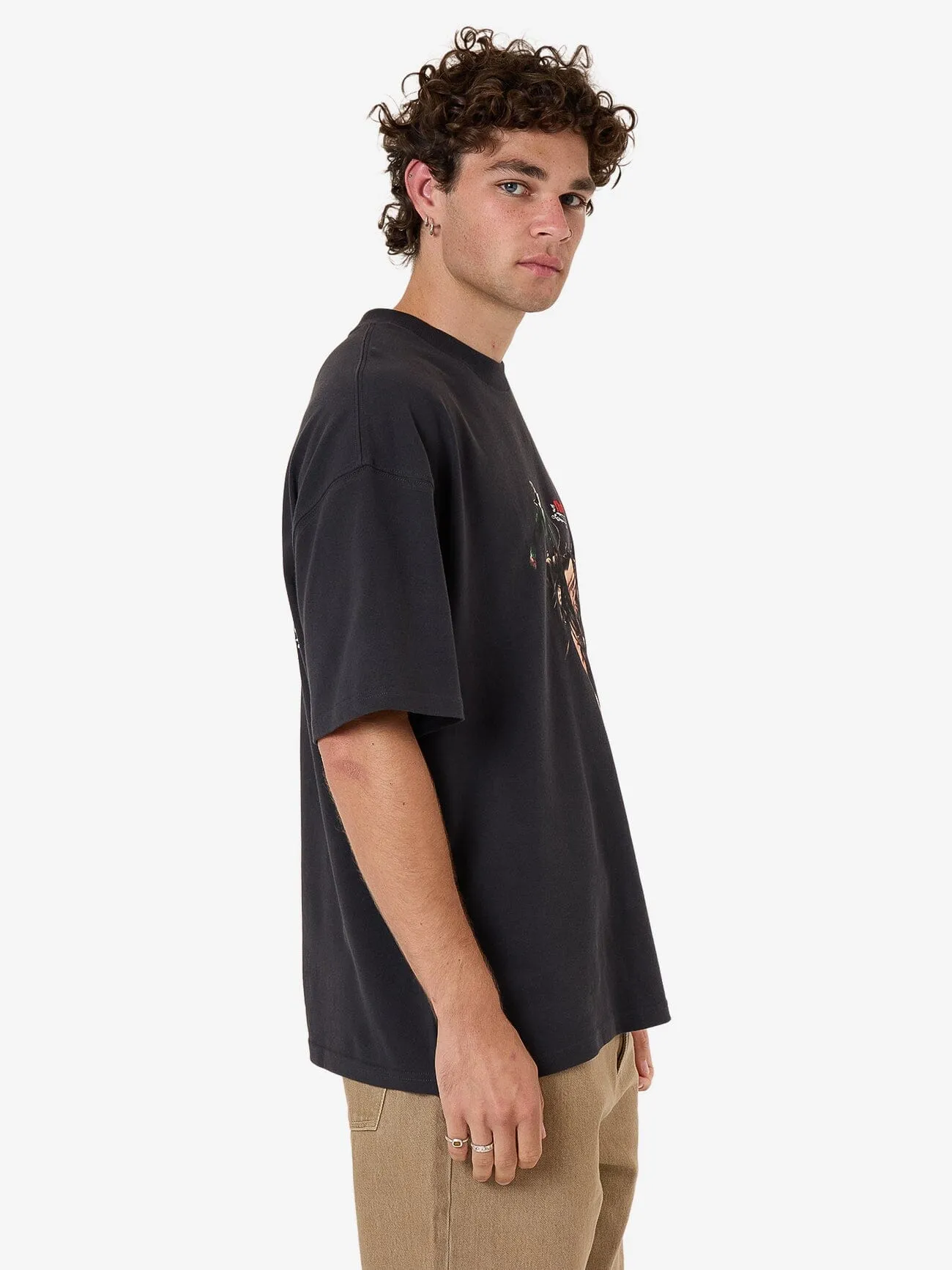 Eternal Outlaw Box Fit Oversize Tee - Washed Black