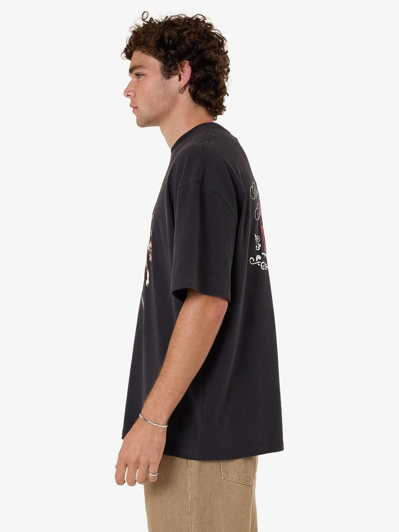 Eternal Outlaw Box Fit Oversize Tee - Washed Black