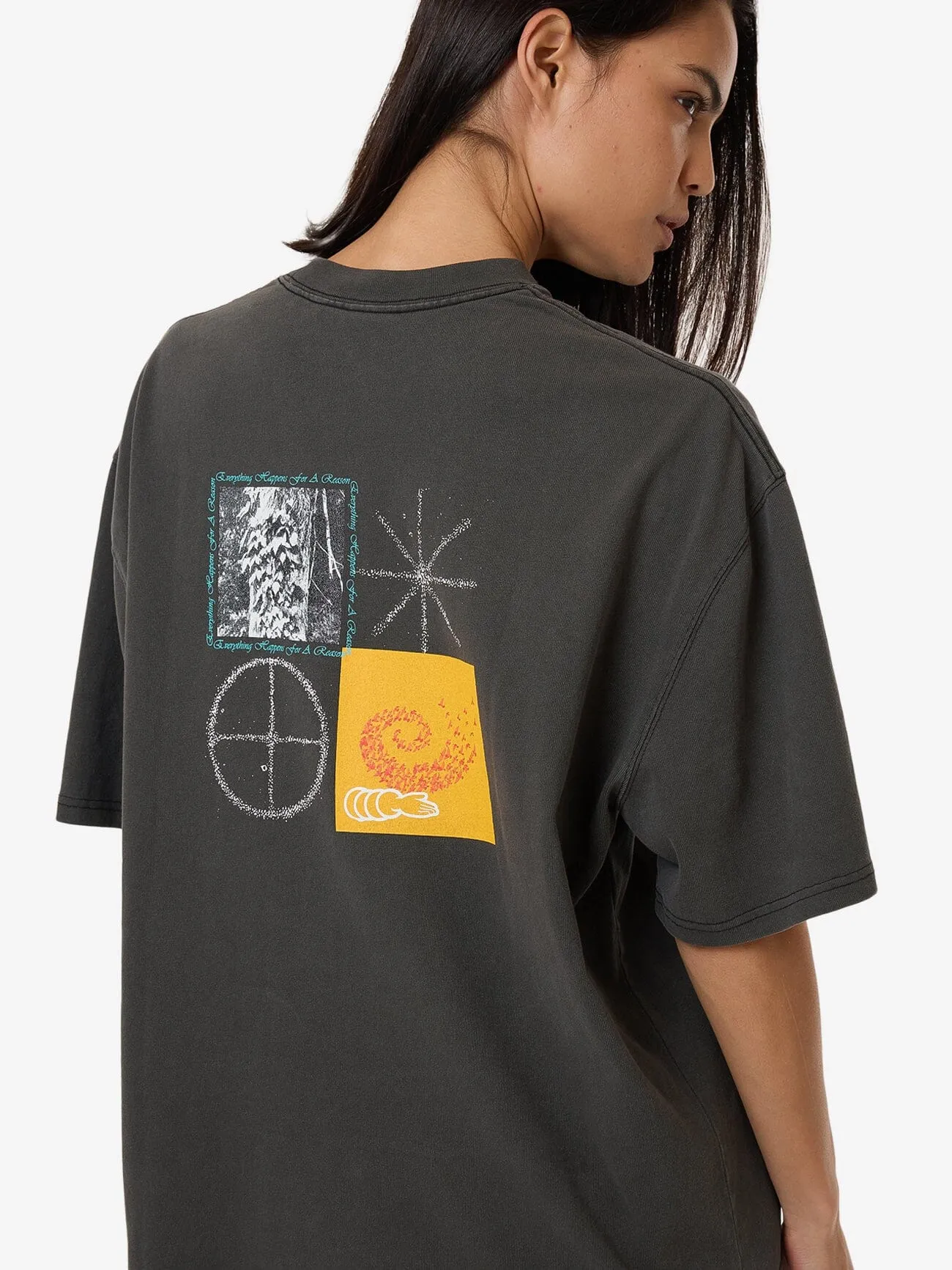 Everything Within Reason Oversized Tee - Merch Black