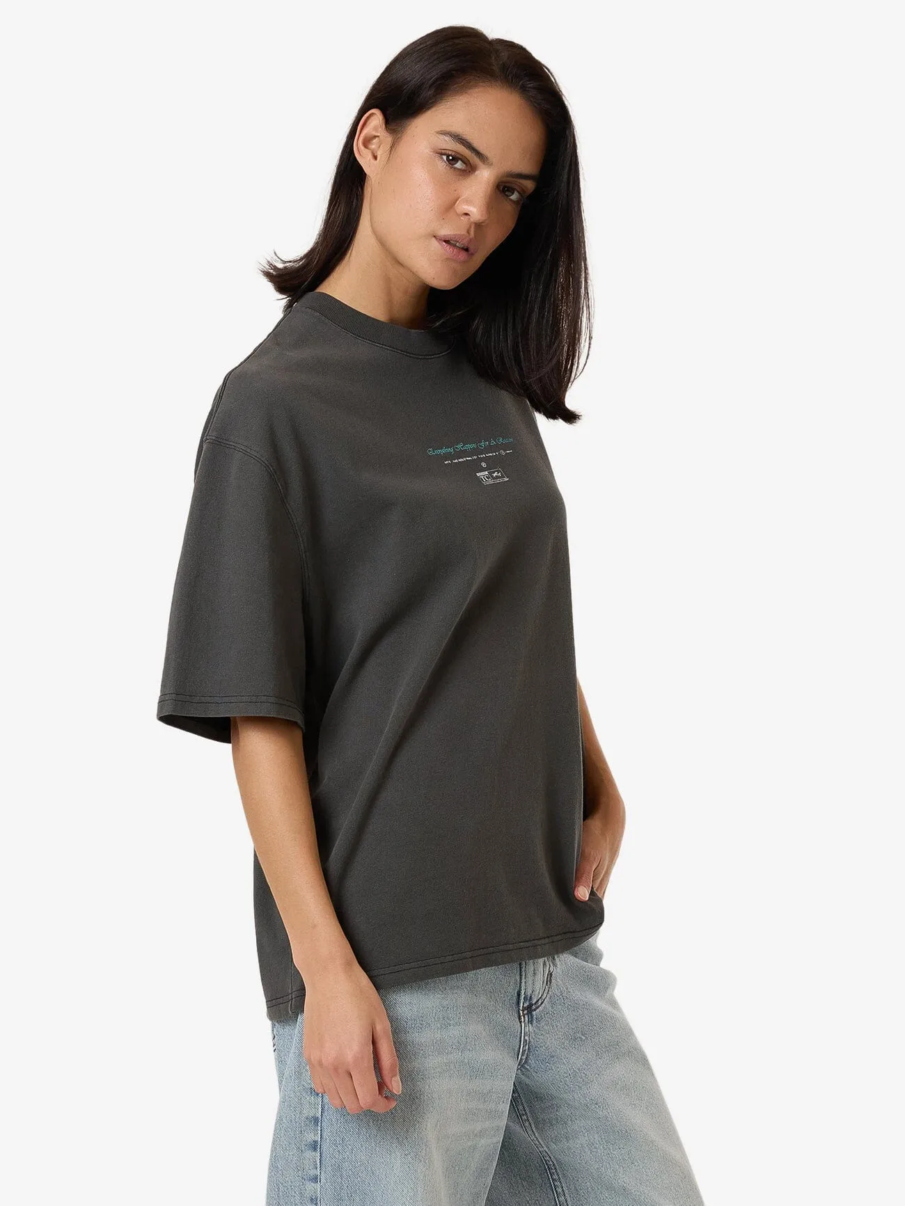 Everything Within Reason Oversized Tee - Merch Black