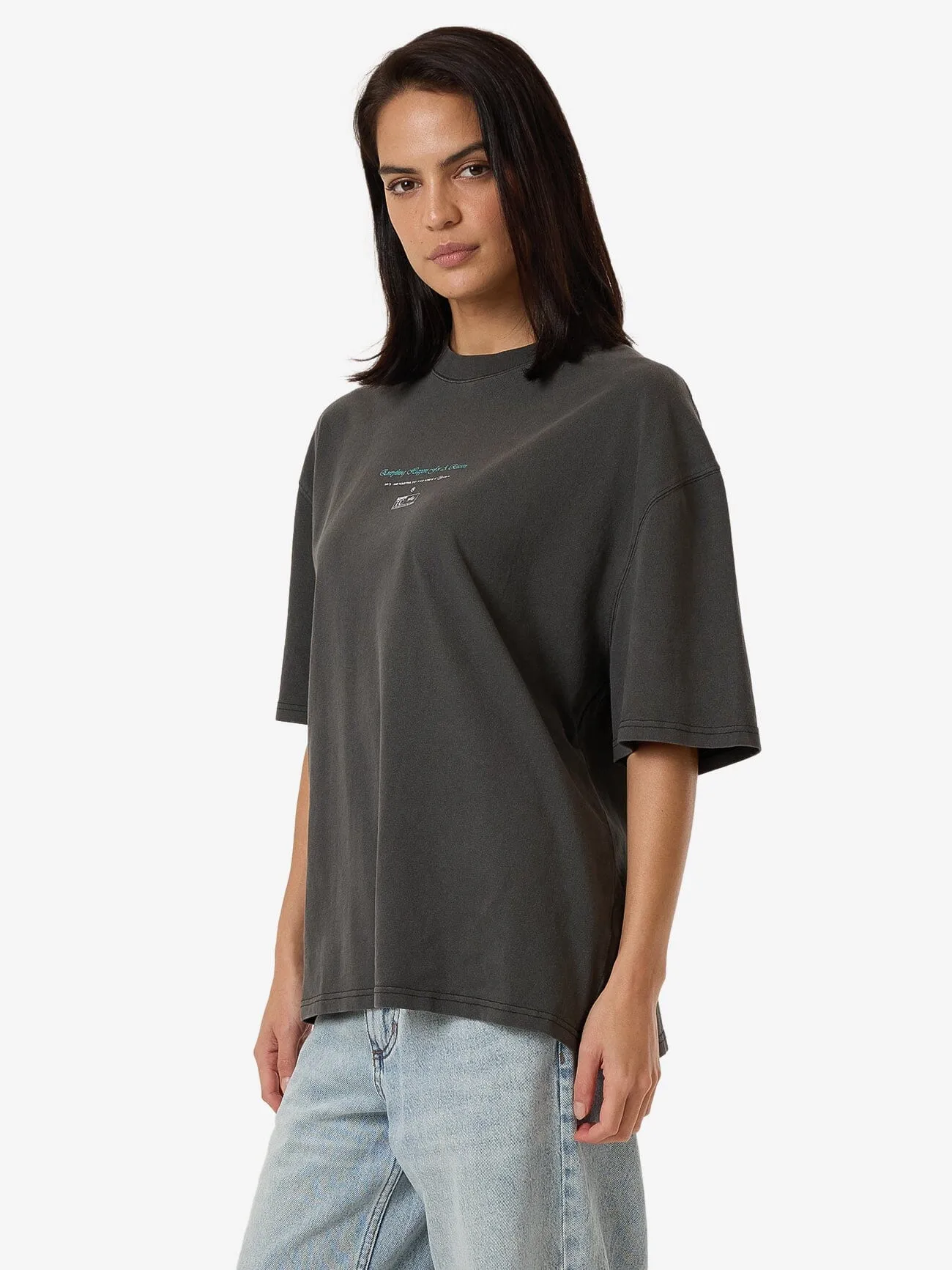 Everything Within Reason Oversized Tee - Merch Black