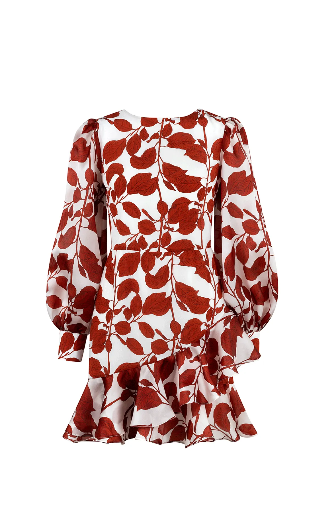 Floral Print Balloon Sleeves Mini Dress