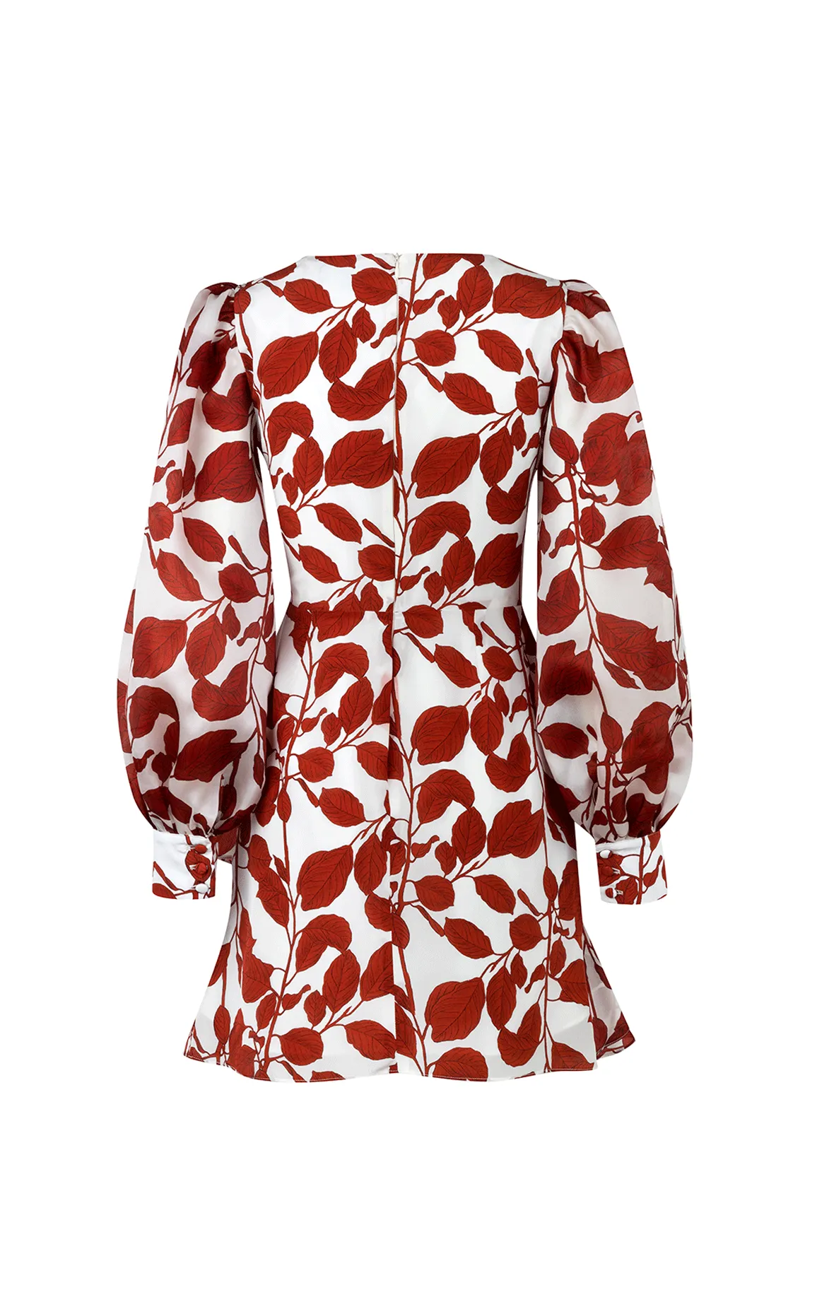 Floral Print Balloon Sleeves Mini Dress