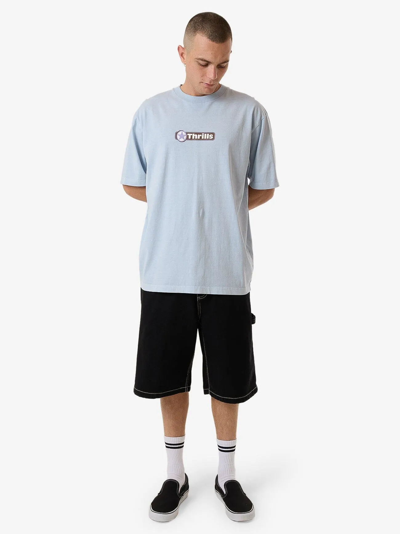 Gazed Oversize Fit Tee - Baby Blue